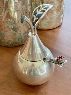 Mid -Century Handmade Pear Jam Pot Los Castillo, Mexico