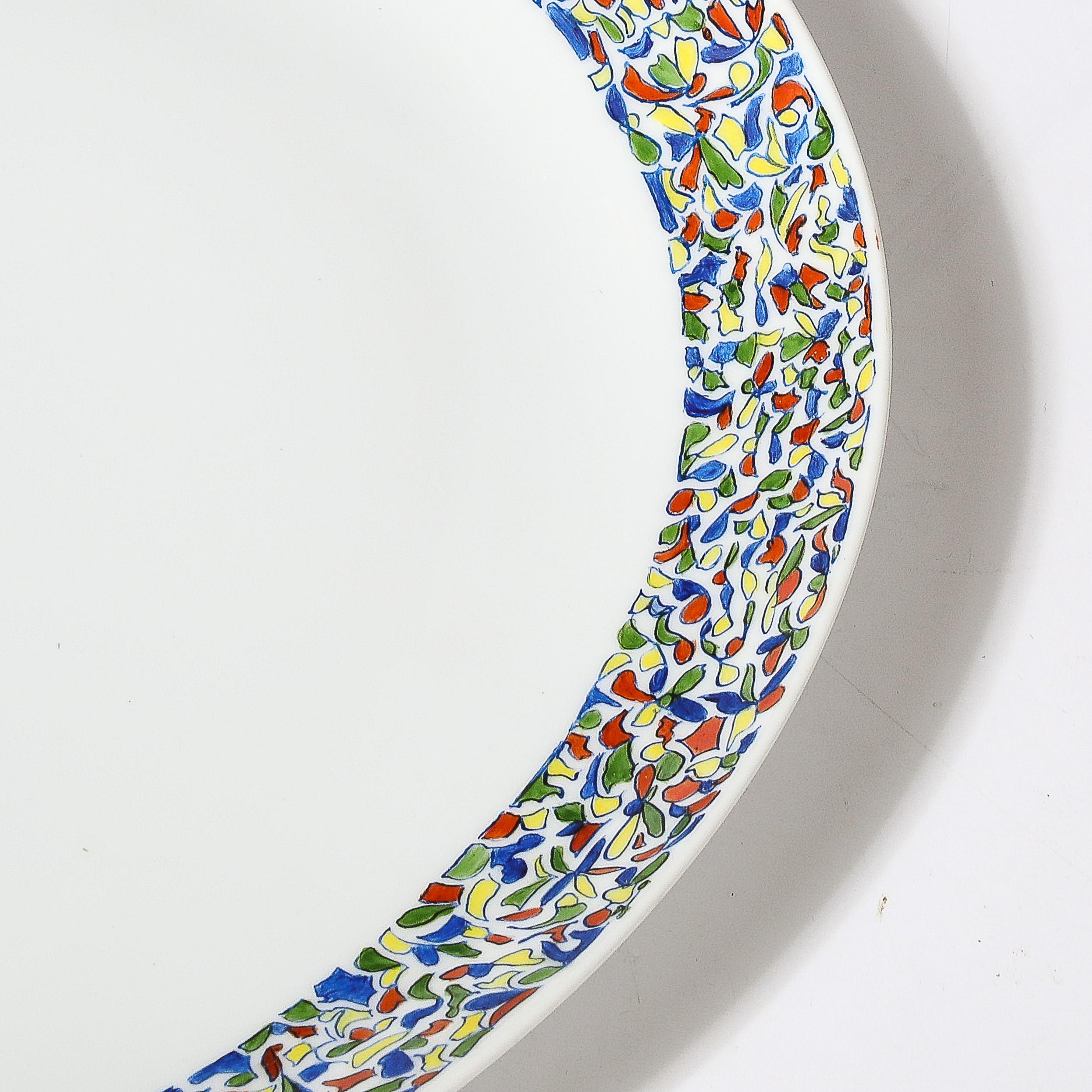 Plat en porcelaine peint à la main au milieu du siècle, provenant de la propriété de Palm Beach, Pauline Trigère en vente 5