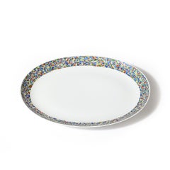 Mid-Century Handpainted Porcelain Platter from Palm Beach estate Pauline Trigère