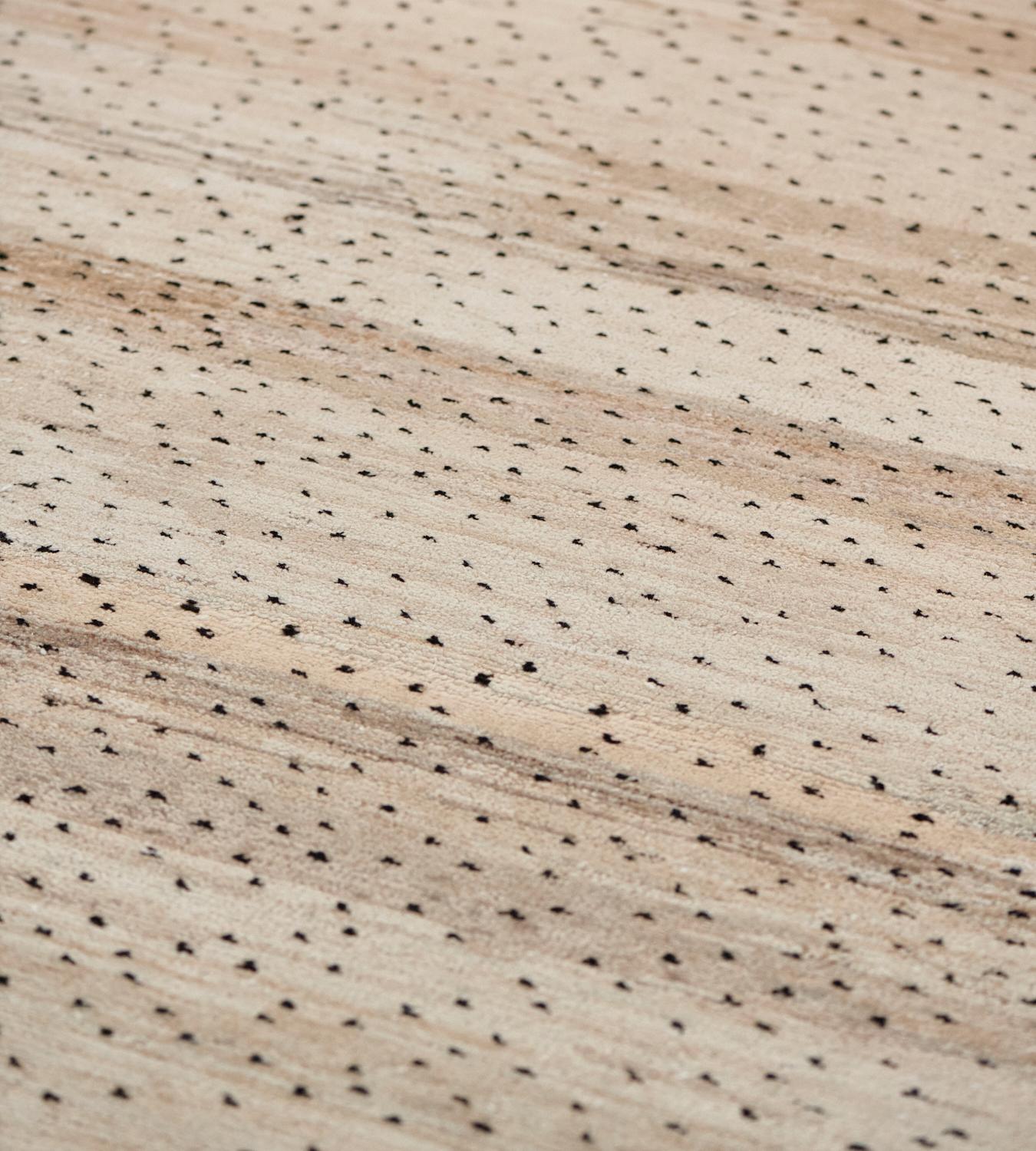 Mid-Century Handwoven Dotted Turkish Deco Wool Rug For Sale 3