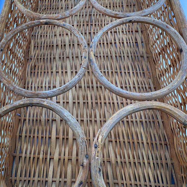Mid-Century Handwoven Wicker Table Wine Rack or Tray — Sourced in Santa Fe For Sale 1