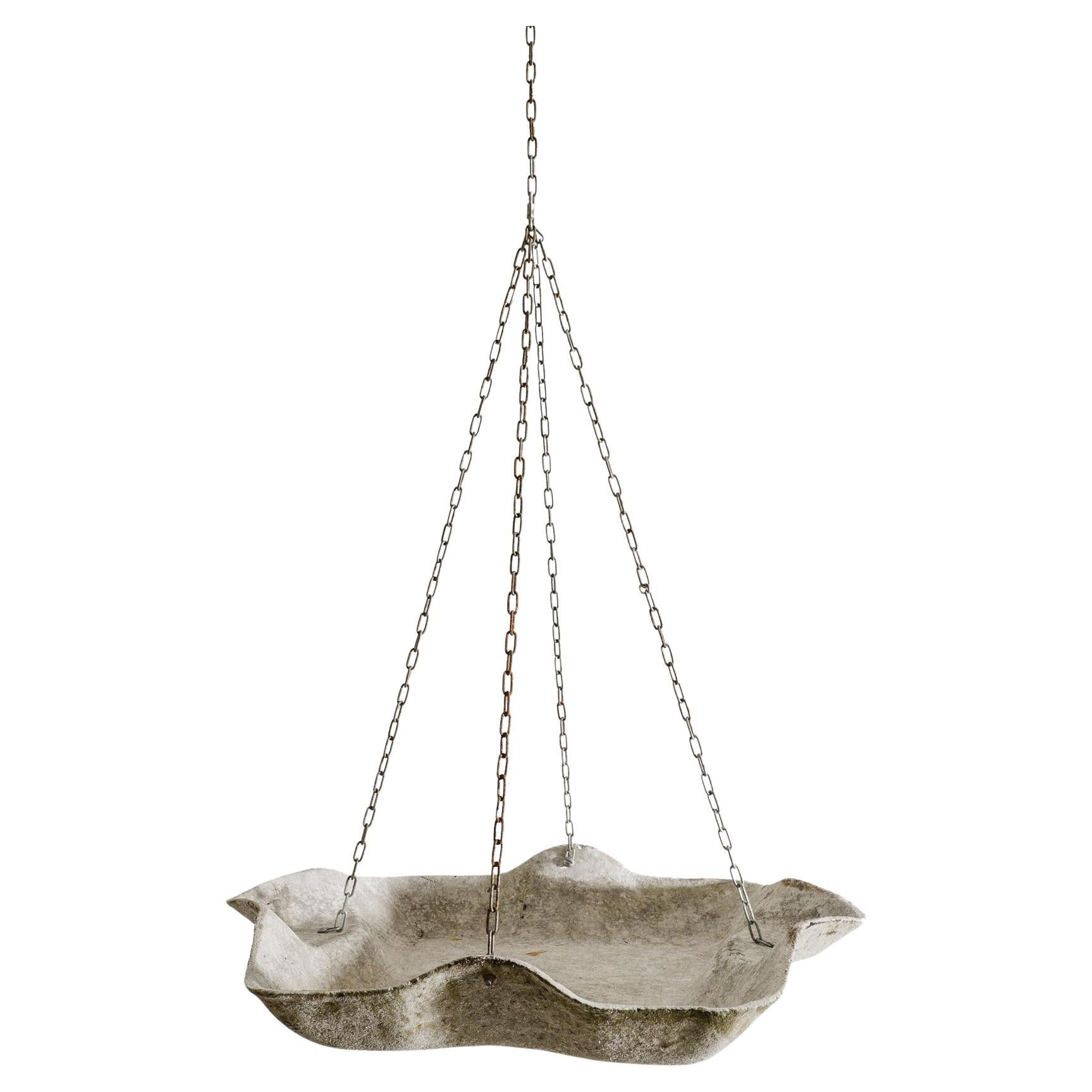 Vaso da giardino in cemento sospeso del Mid Century di Willy Guhl per Eternit AG 1950s