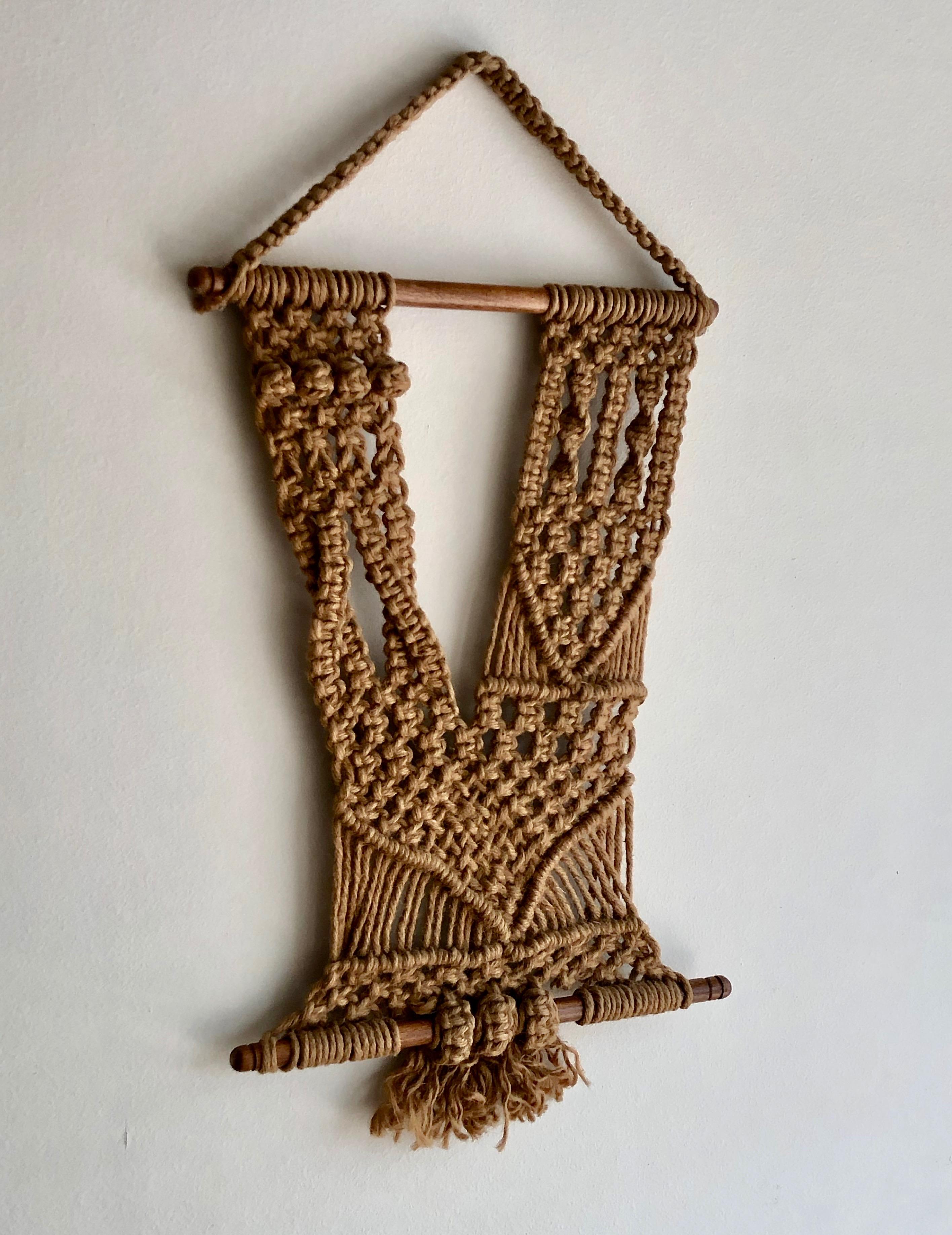 American Midcentury Hanging Fiber Art For Sale
