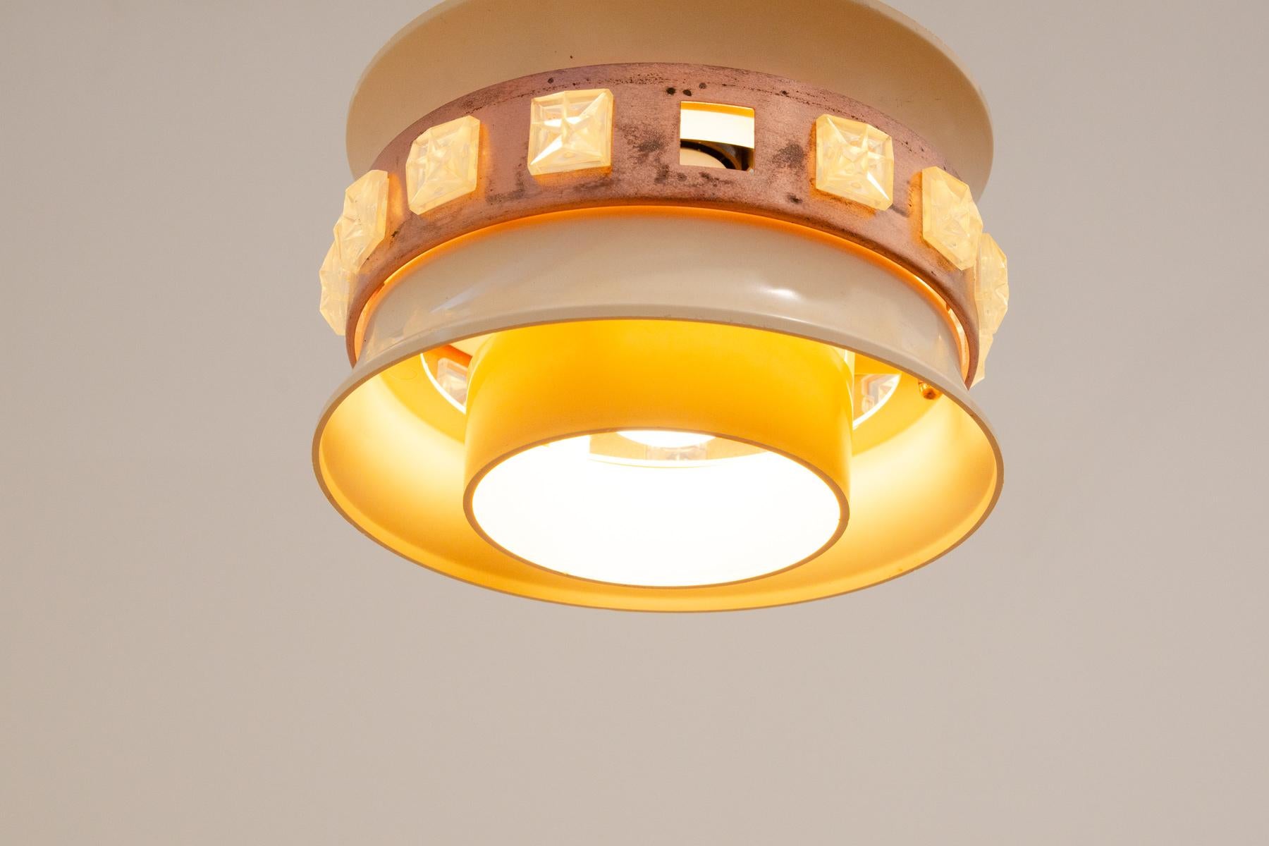 Lampe suspendue du milieu du siècle, Tchécoslovaquie, années 1970 en vente 3