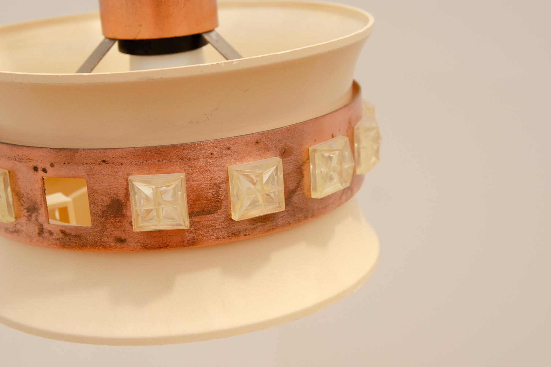 Lampe suspendue du milieu du siècle, Tchécoslovaquie, années 1970 en vente 9