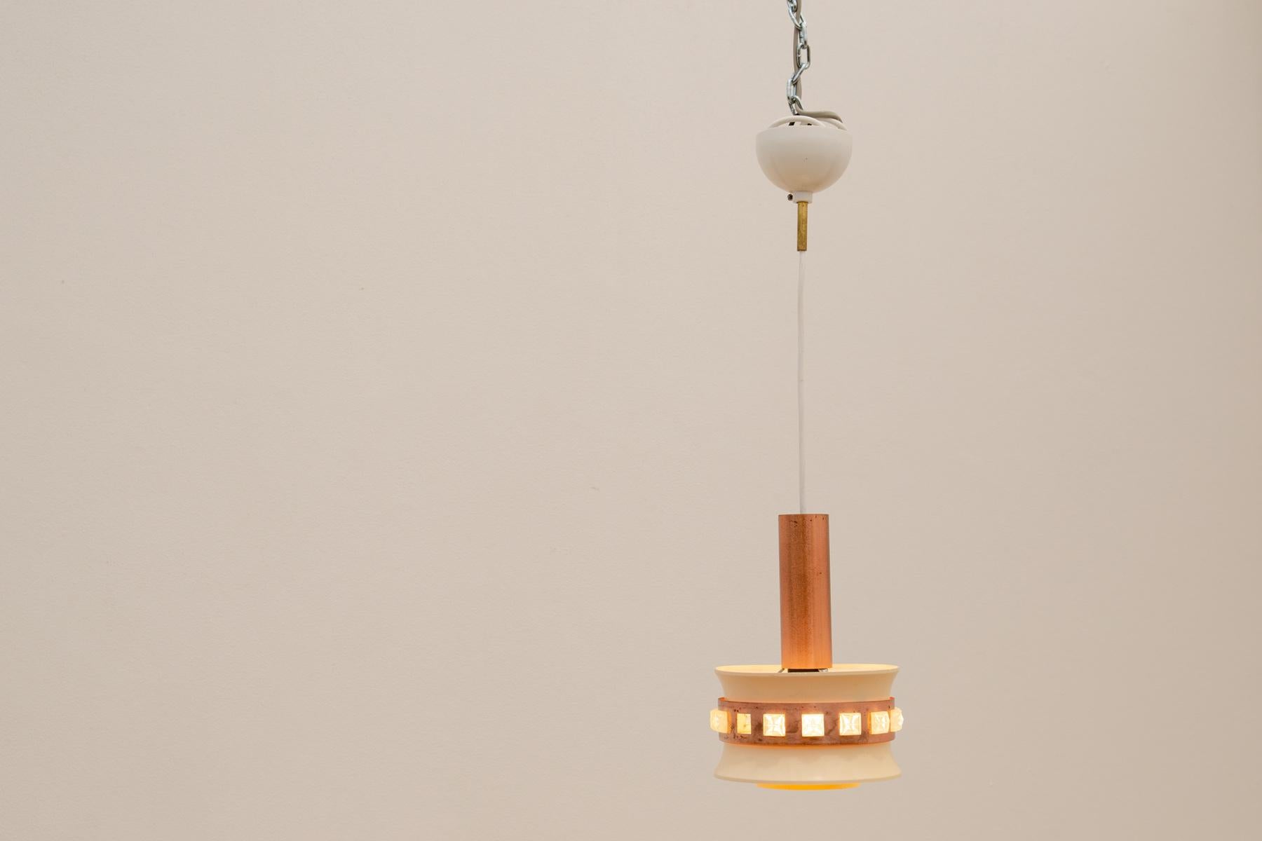 Mid-Century Modern Lampe suspendue du milieu du siècle, Tchécoslovaquie, années 1970 en vente