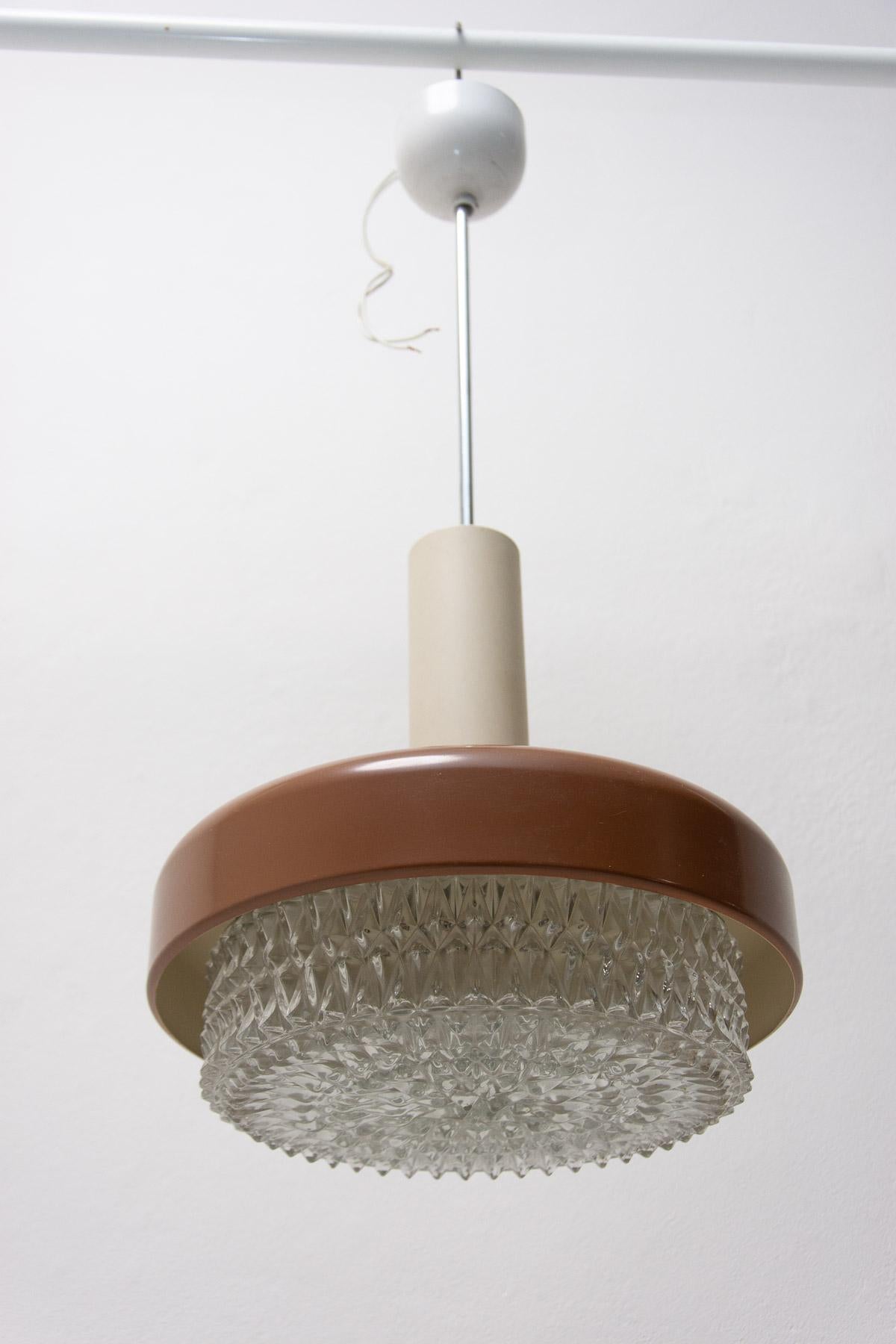 20th Century  Mid century hanging lamp, Czechoslovakia, 1970´s For Sale