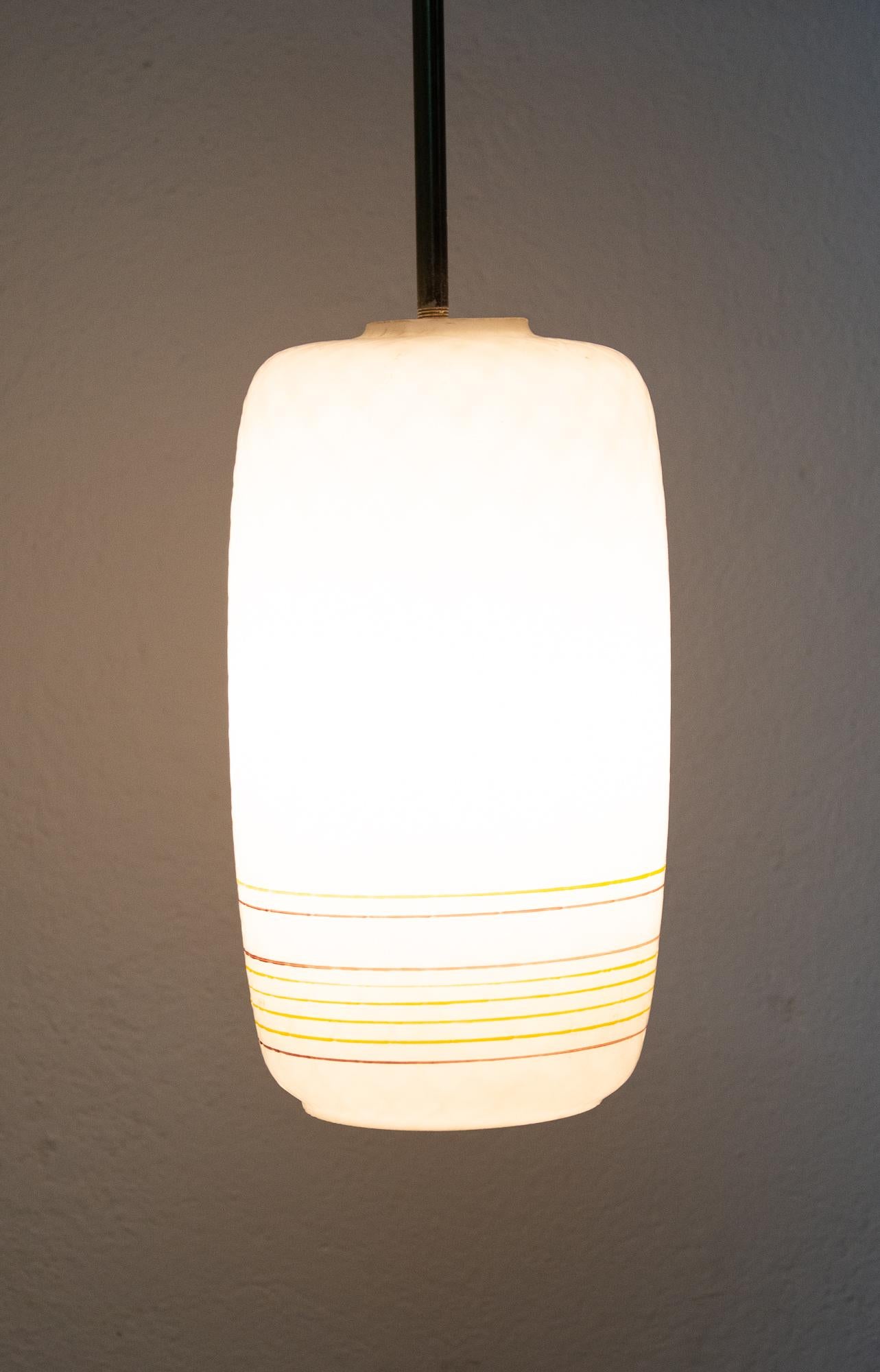 Scandinavian Modern Midcentury Hanging Lamp-Pendant, 1960s, Czechoslovakia For Sale
