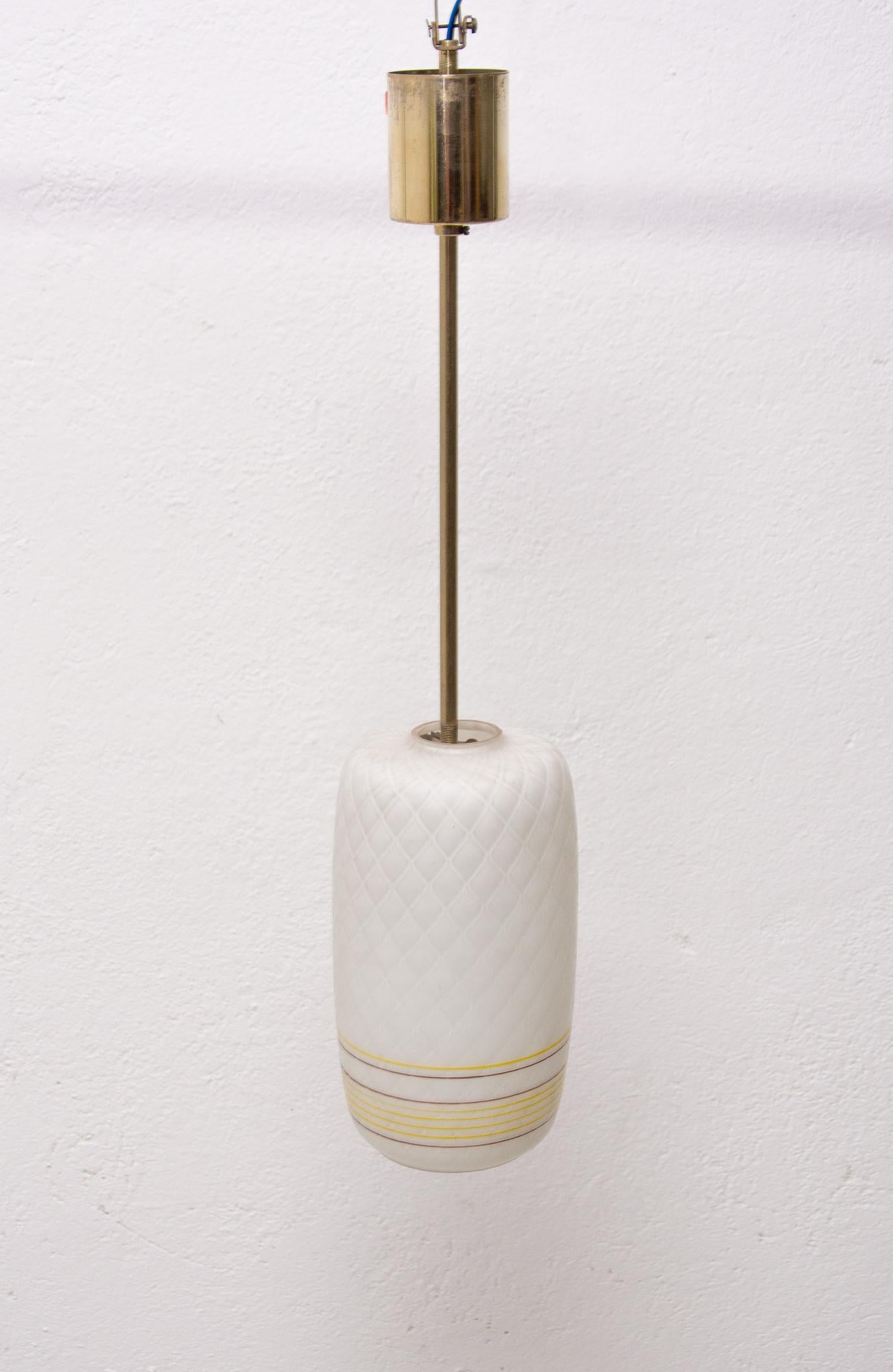 Midcentury Hanging Lamp-Pendant, 1960s, Czechoslovakia In Good Condition For Sale In Prague 8, CZ