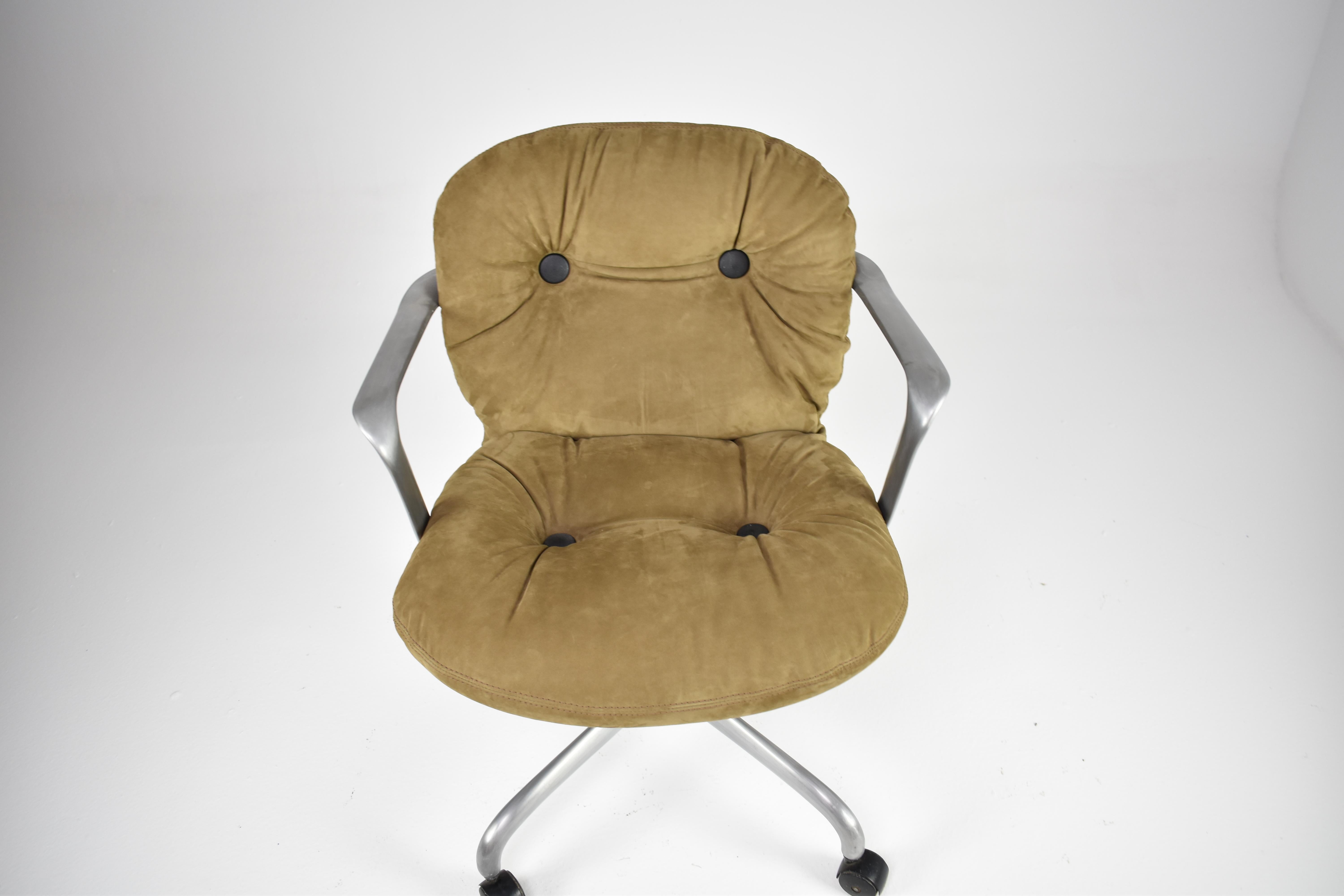 Sedia da ufficio in velluto di metà secolo Hannah Morrison per Knoll, anni '50 In condizioni buone in vendita a Paris, FR