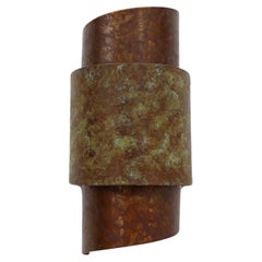 Mid-Century Hans-Agne Jakobsson Style Copper Geometric Wall Sconce