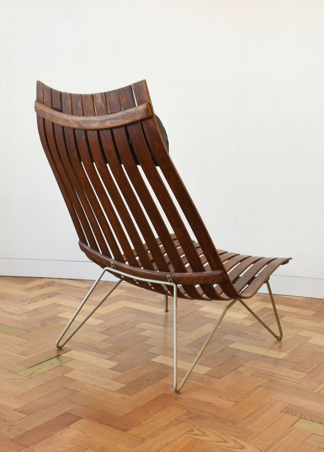 20ième siècle Hans Bratturd fauteuil de salon et pouf scandinave en bois de rose du milieu du siècle dernier en vente