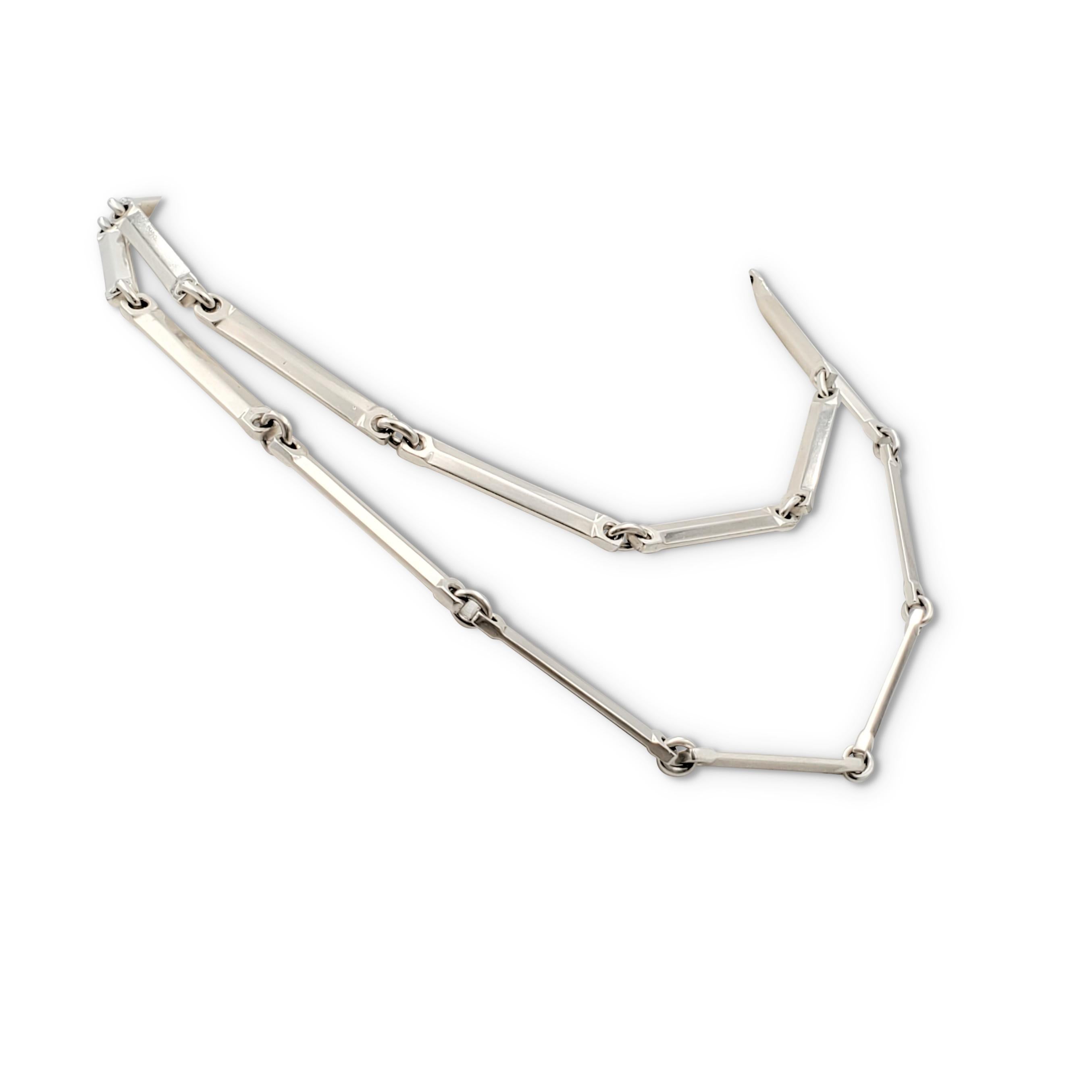 Midcentury Hans Hansen Sterling Silver Link Necklace In Excellent Condition In New York, NY