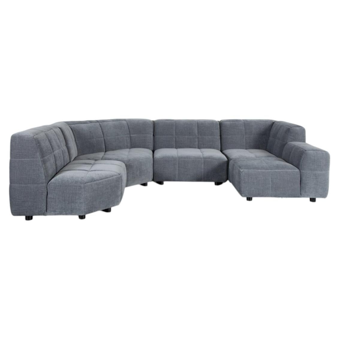 Mid-Century Hans Hopfer 'Castell' Modular Sofa, Knoll Fabric, Five Pieces