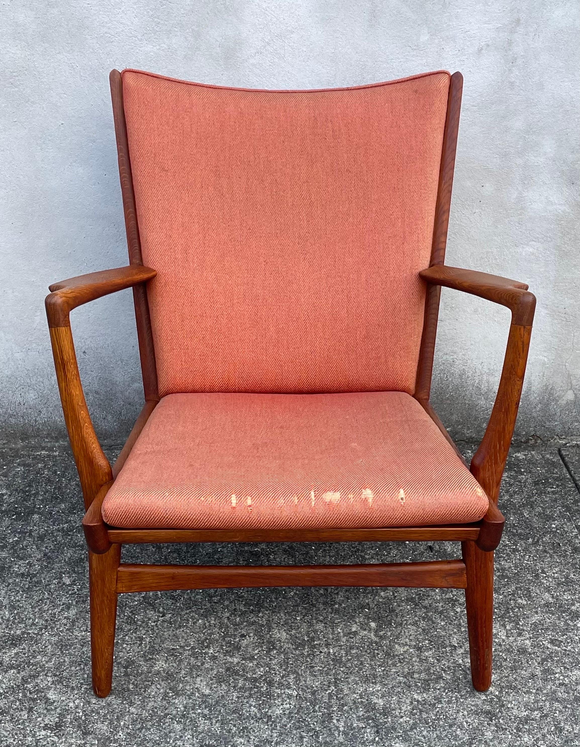 Danish Mid Century Hans J. Wegner AP16 Lounge Chair, Original Vintage Condition