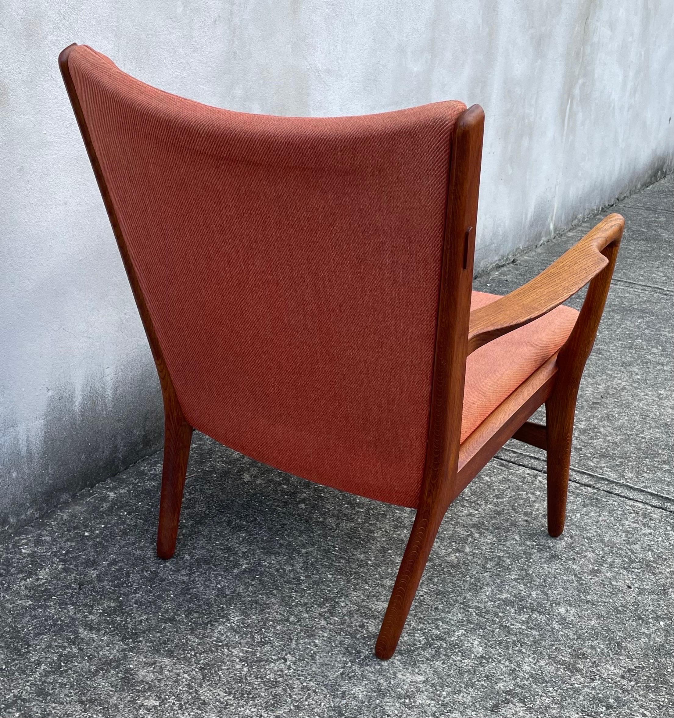 Fabric Mid Century Hans J. Wegner AP16 Lounge Chair, Original Vintage Condition