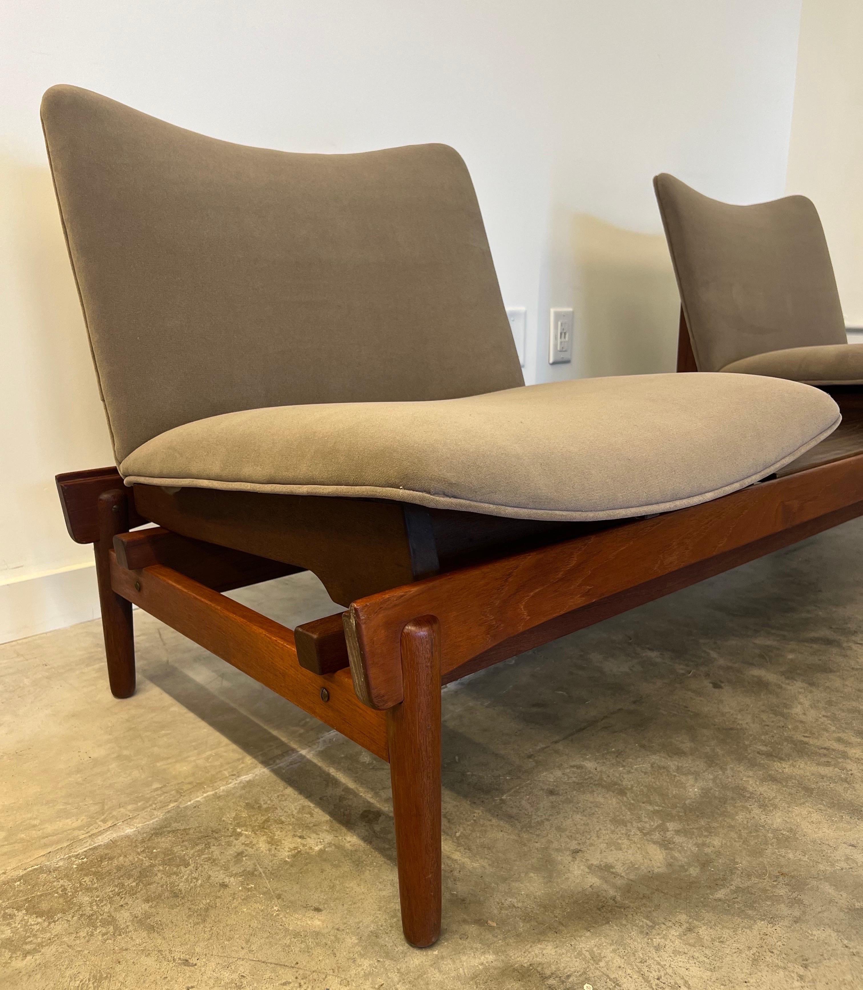 Mid-Century, Hans Olsen for Bramin Møbler Modular Sofa Bench 3