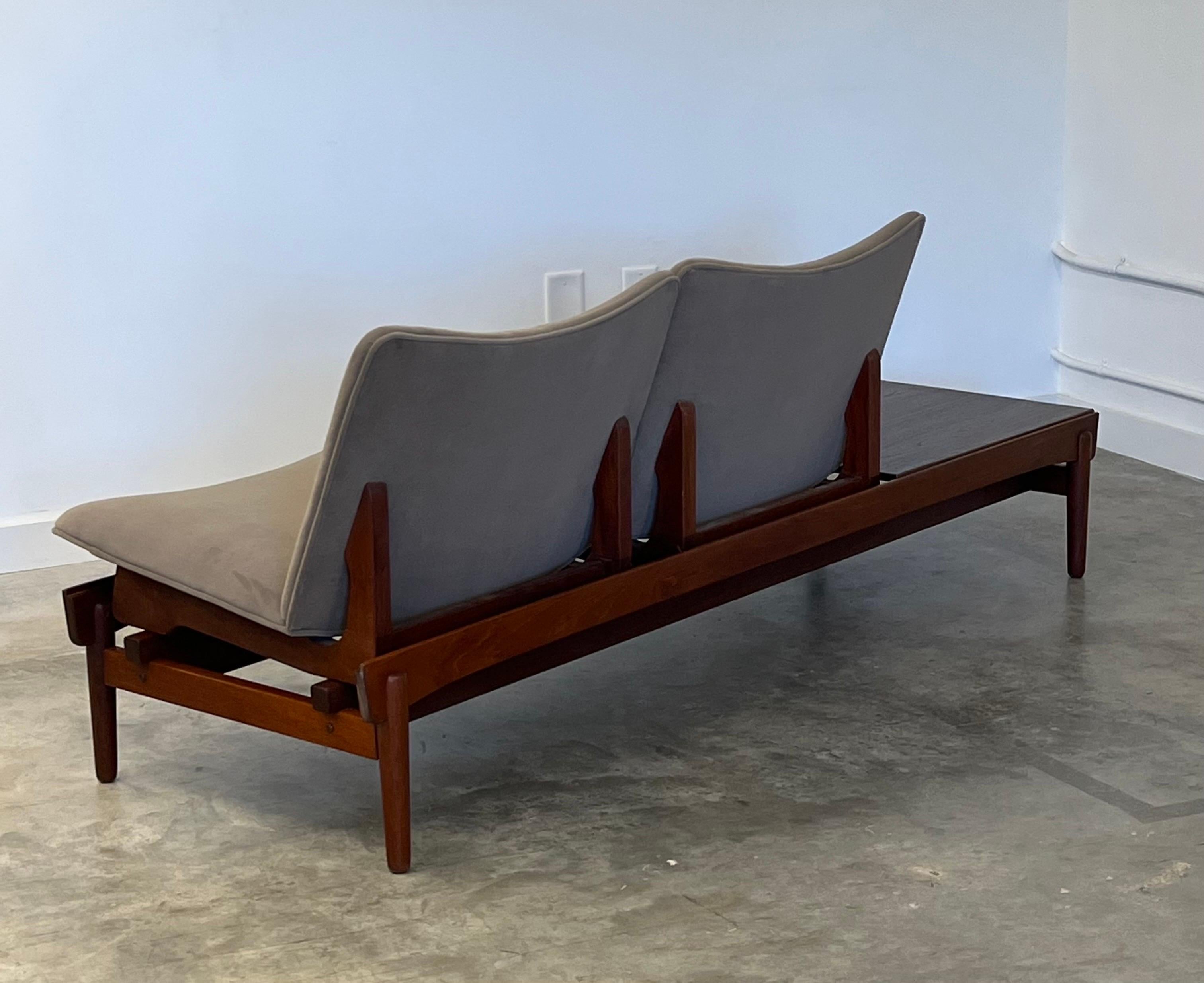 Mid-Century, Hans Olsen for Bramin Møbler Modular Sofa Bench In Excellent Condition In Raleigh, NC