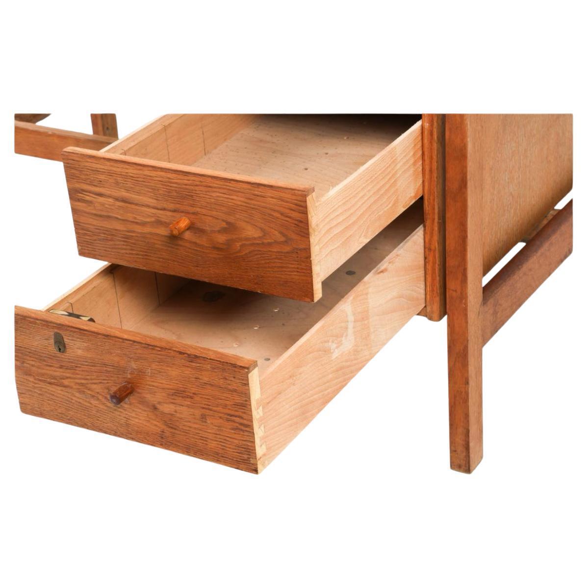 Woodwork Mid century Hans Wegner desk model 156 GETAMA Solid Oak For Sale