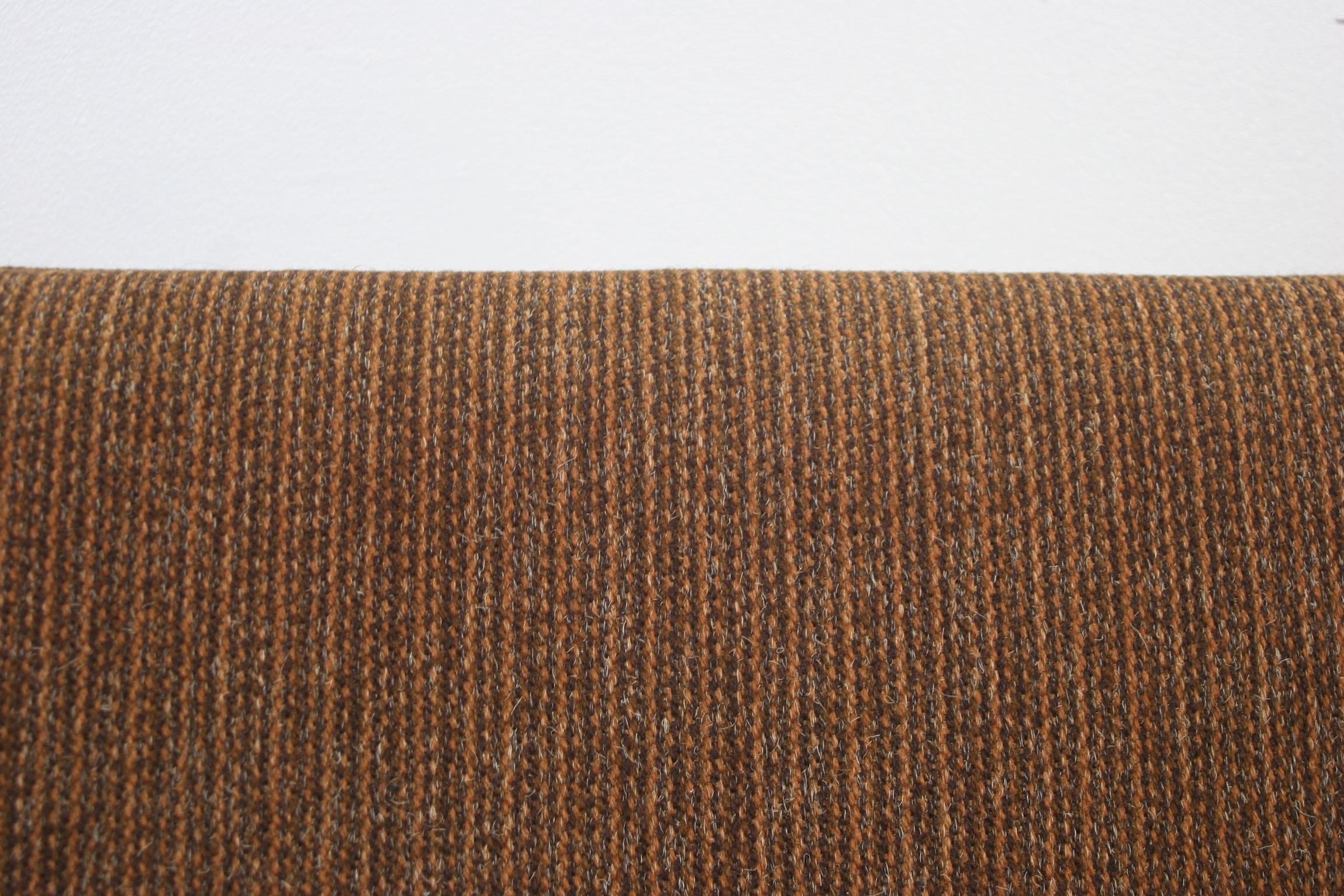 Midcentury Hans Wegner Sofa GE-236/3 GETAMA Solid Oak Brown Wool Upholstery 1