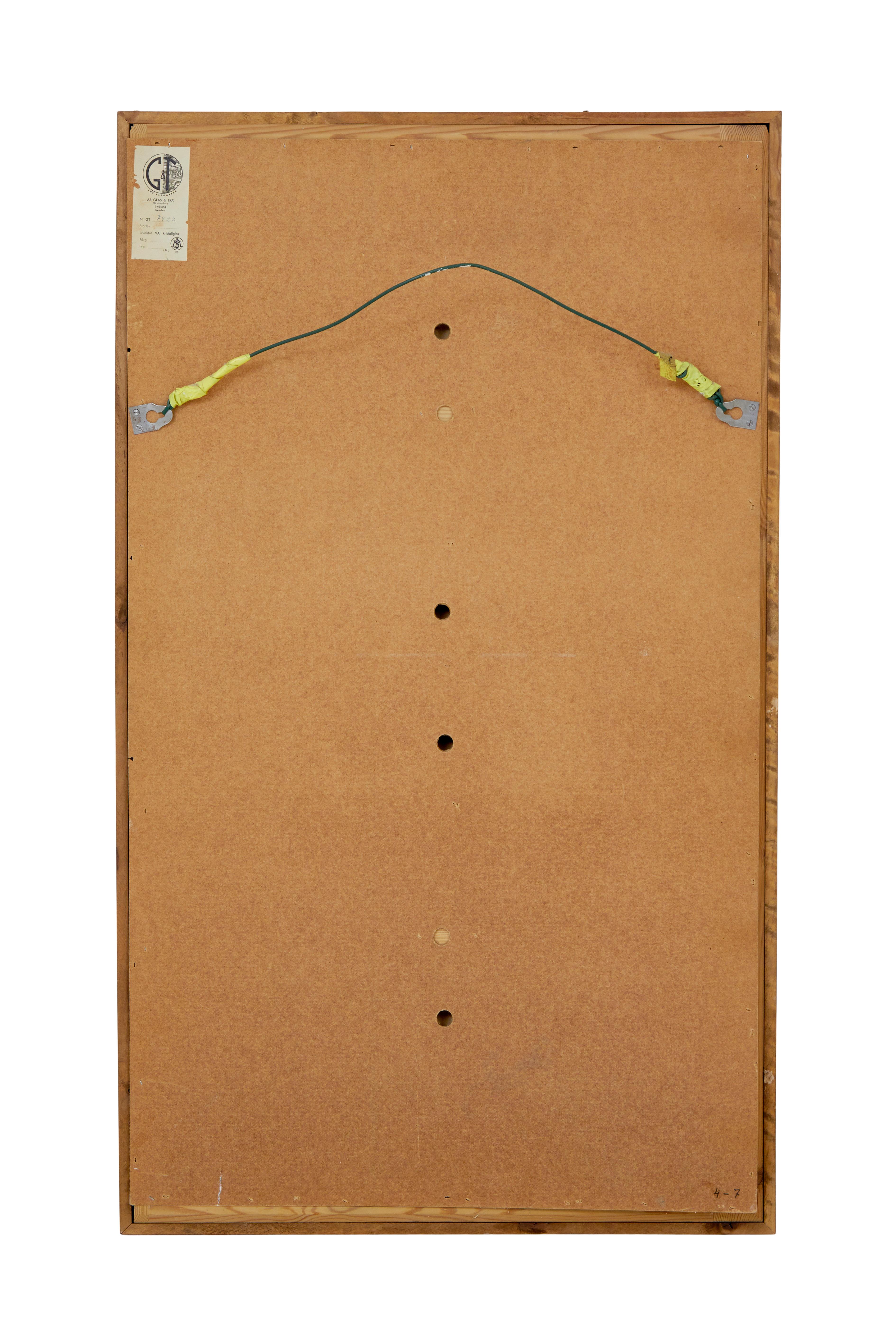 Mid-Century Modern Mid century harlequin mirror in teak frame by G&T