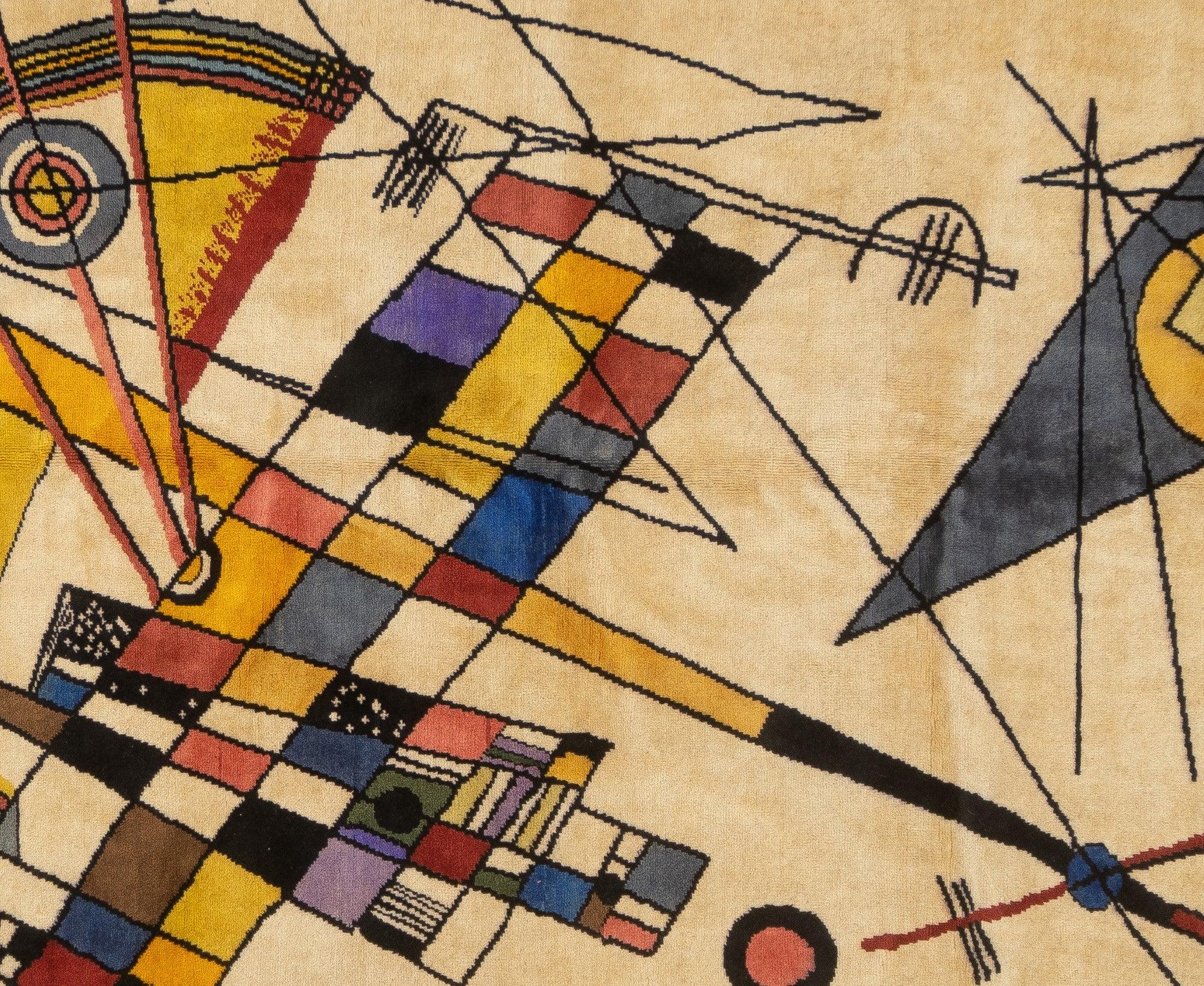 Français Tapis Harmony in Abstraction conçu par Wassily Kandinsky, 6'7'' x 8'1 en vente