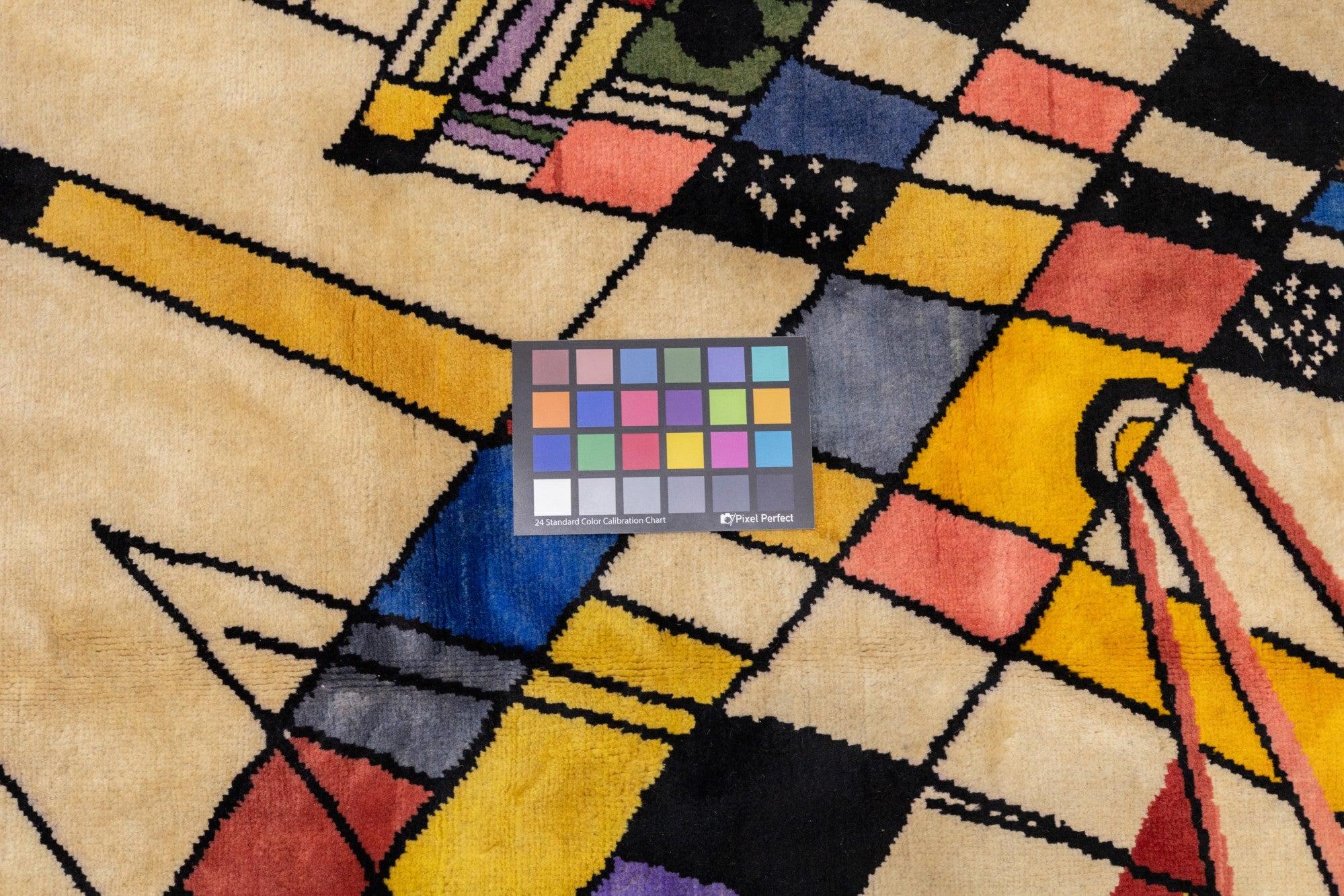 Tapis Harmony in Abstraction conçu par Wassily Kandinsky, 6'7'' x 8'1 en vente 1