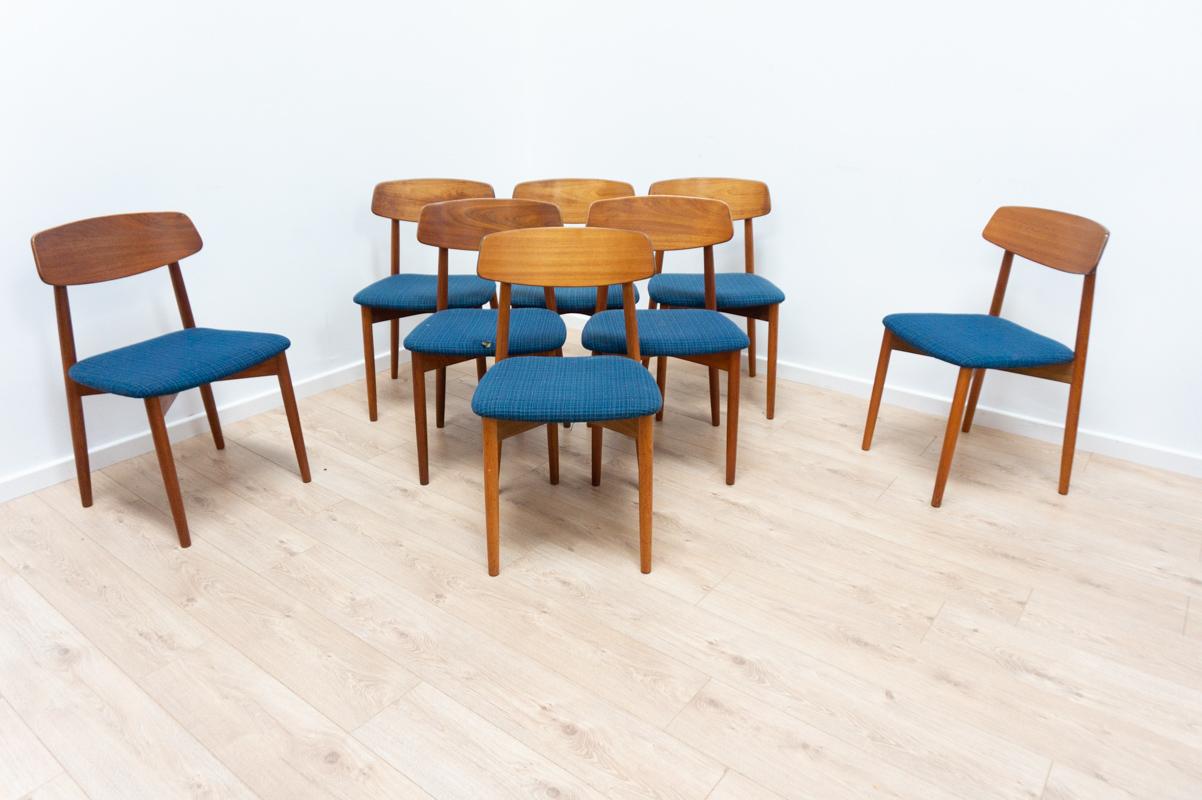 Mid-Century Modern Midcentury Harry Ostergaard for Randers Mobelfabrik Danish Teak Dining Chairs For Sale