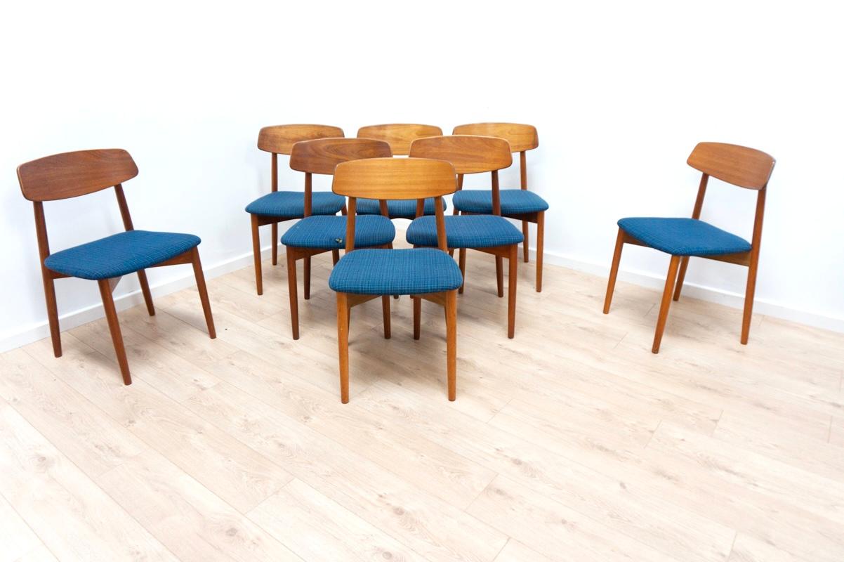 Midcentury Harry Ostergaard for Randers Mobelfabrik Danish Teak Dining Chairs For Sale 2