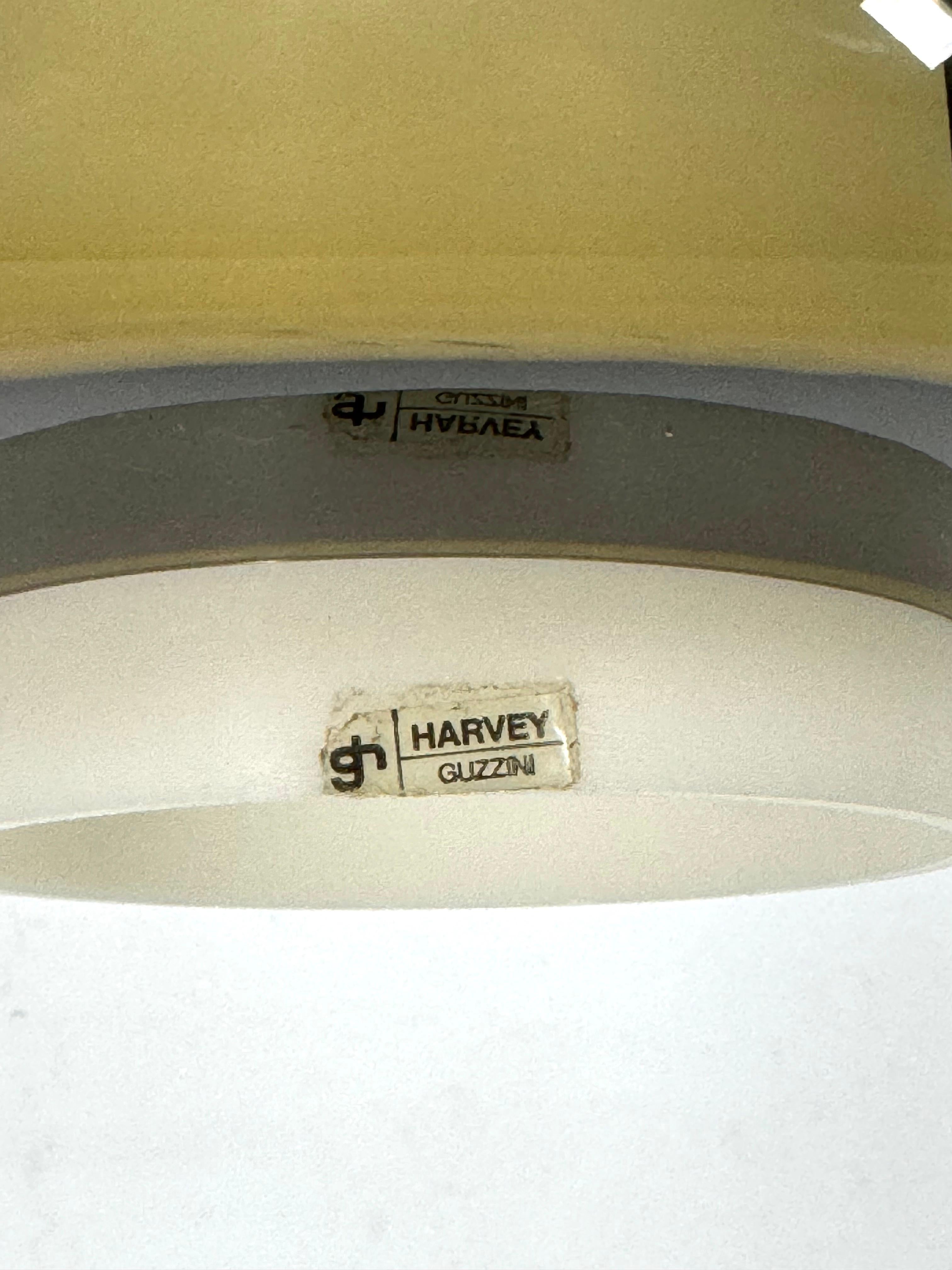 Harvey Guzzini-Hängeleuchte aus der Mitte des Jahrhunderts, 1960er Jahre. Etikettiert. im Zustand „Gut“ im Angebot in Catania, CT