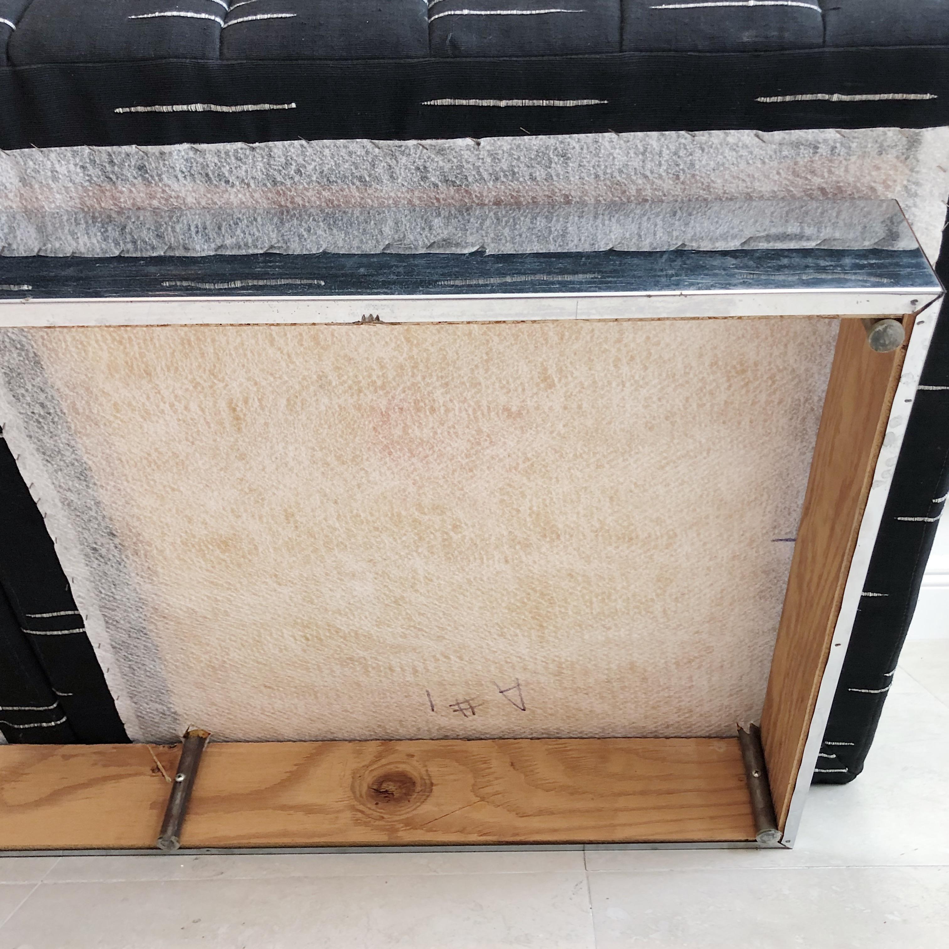 Tissu Canapé 3 Seater Harvey Probber mi-siècle avec base chromée en vente