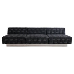 Mid Century Harvey Probber 3 Seater Sofa with Chrome Base