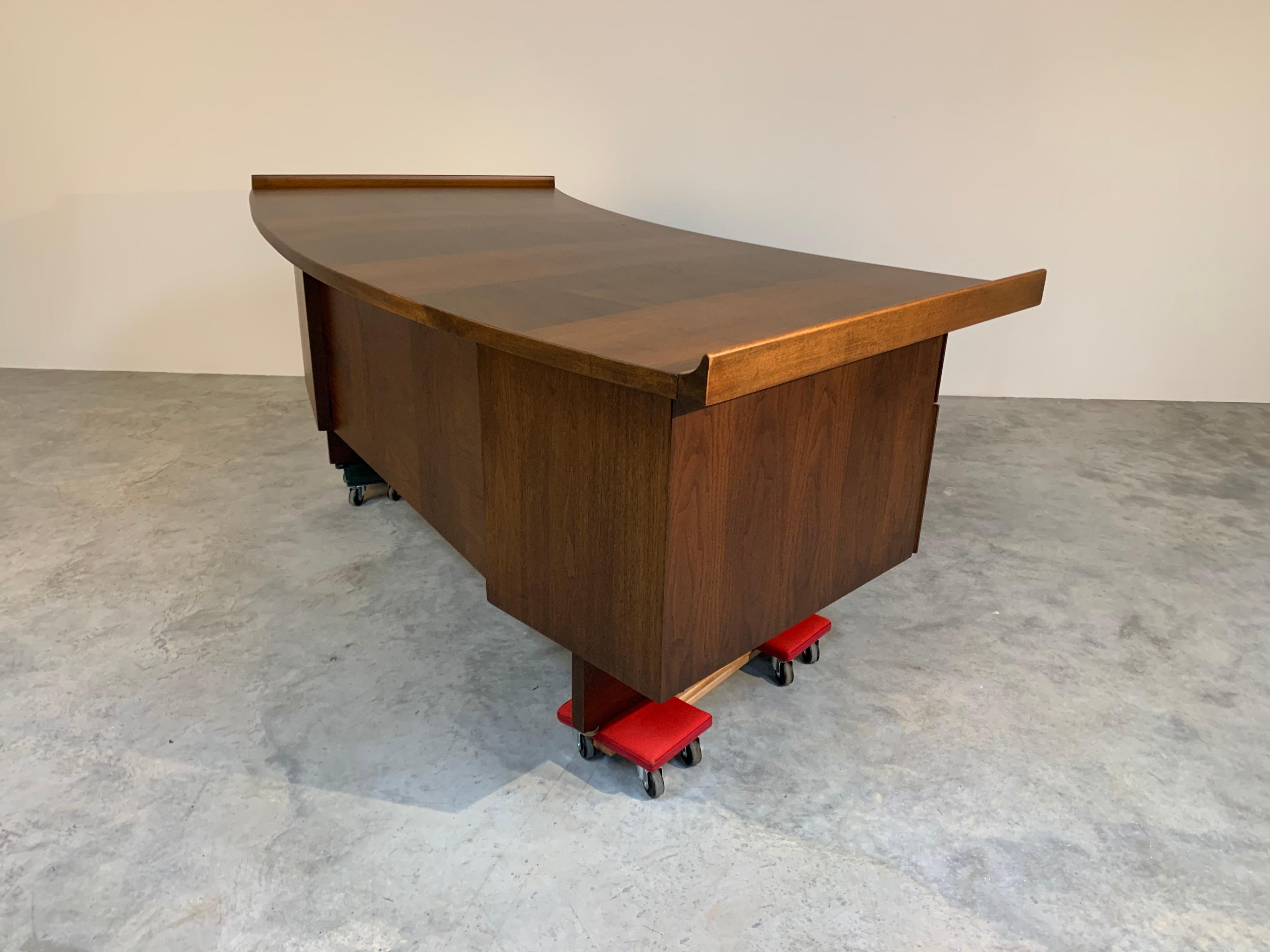 Mid-Century Modern Midcentury Harvey Probber Executive Desk in Walnut