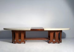 Mid-Century Harvey Probber Surfboard Coffee Table in Terrazzo Marble