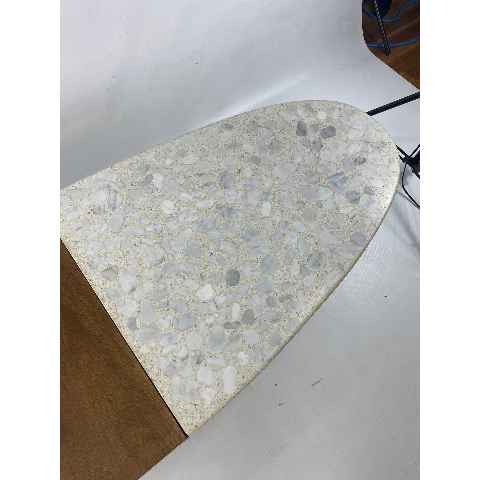 Mid-Century Harvey Probber style Terrazzo Marble-Top Coffee Table In Good Condition In Esperance, NY