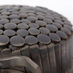 Mid-Century Modern Metal Sculpture 'Hat' by Unknown Artist, 37cm