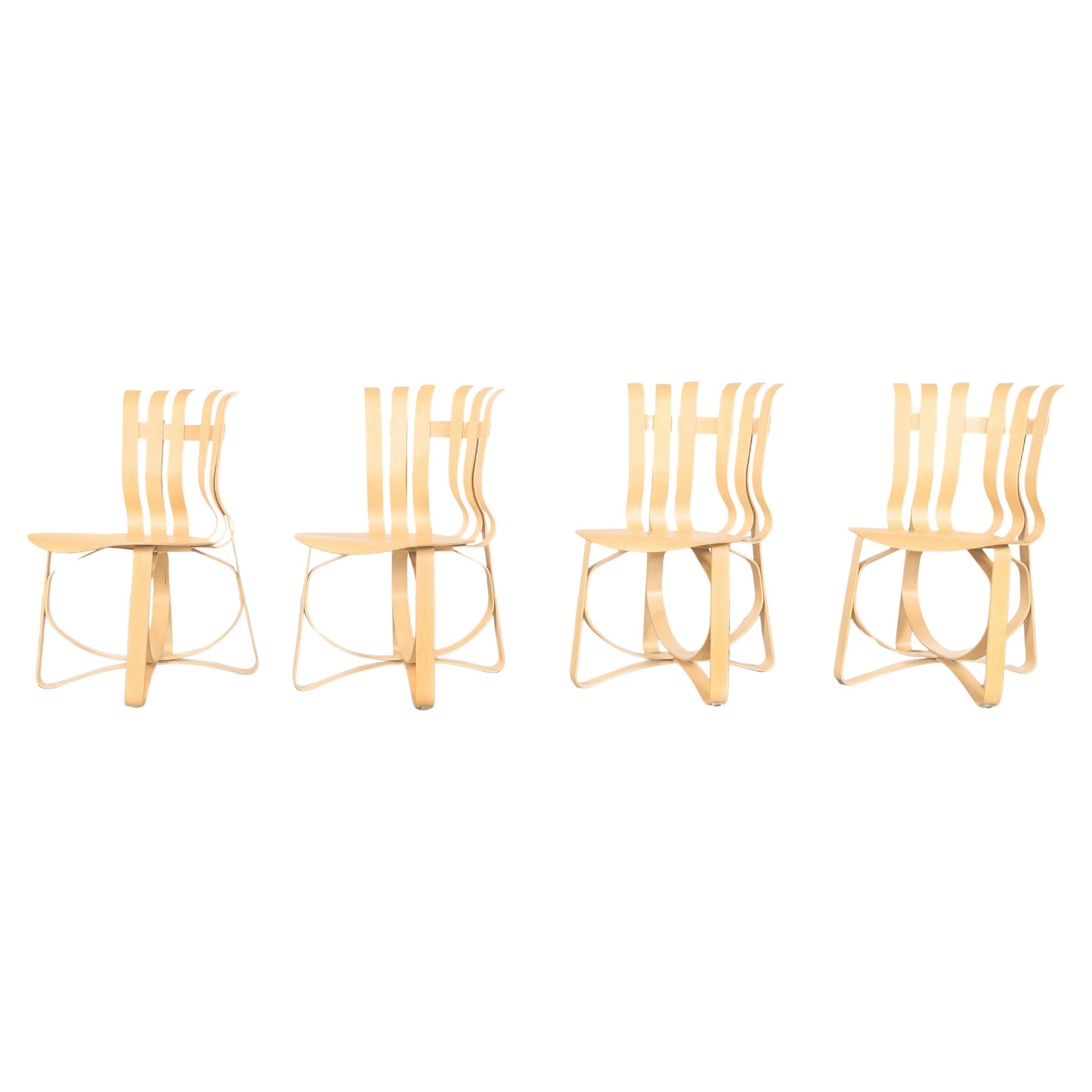 Mid-Century “Hat Trick” Dining Room Chairs by Frank Gehry for Knoll in vendita
