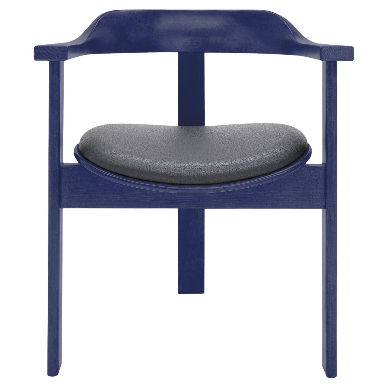 Mid Century, Haussmann Armchair, Blue, by Robert & Trix Haussmann, Design 1964 For Sale