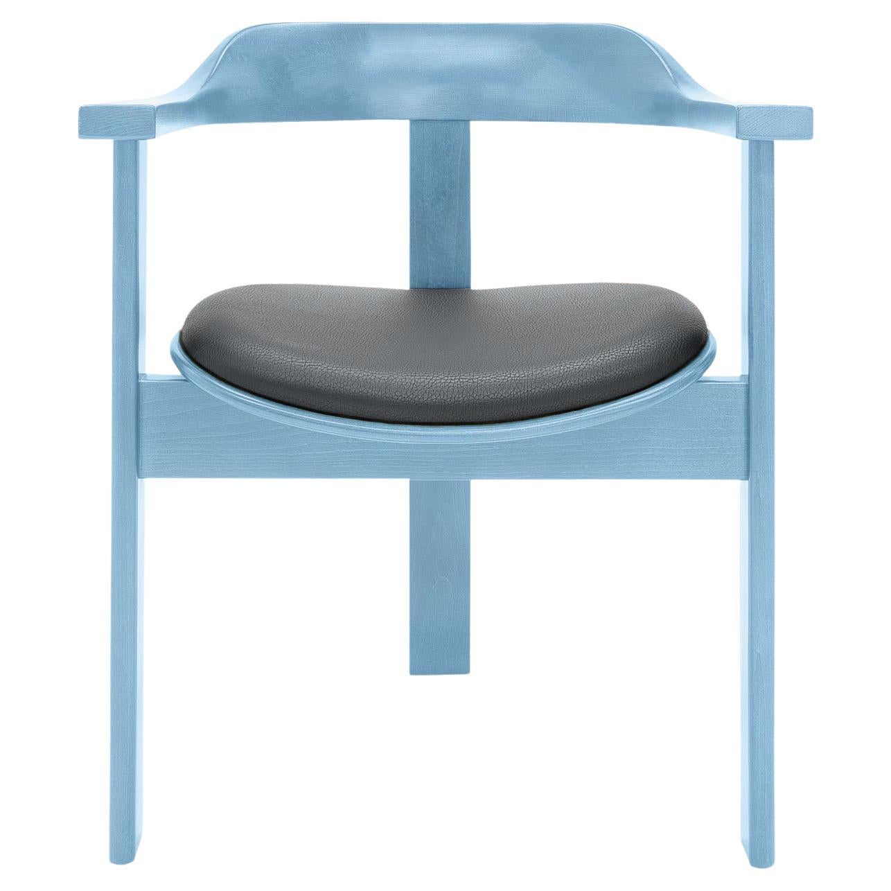 Mid Century, Haussmann Armchair, Blue, by Robert & Trix Haussmann, Design 1964 For Sale