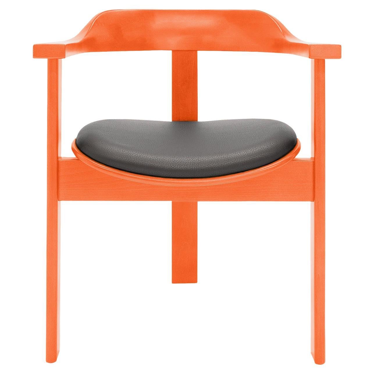 Mid Century Design (1964) Haussmann Armchair, Orange, by Robert & Trix Haussmann For Sale