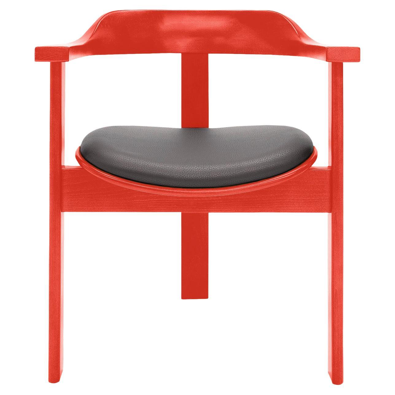 Mid Century, Haussmann Armchair, Red, by Robert & Trix Haussmann, Design, 1964 For Sale