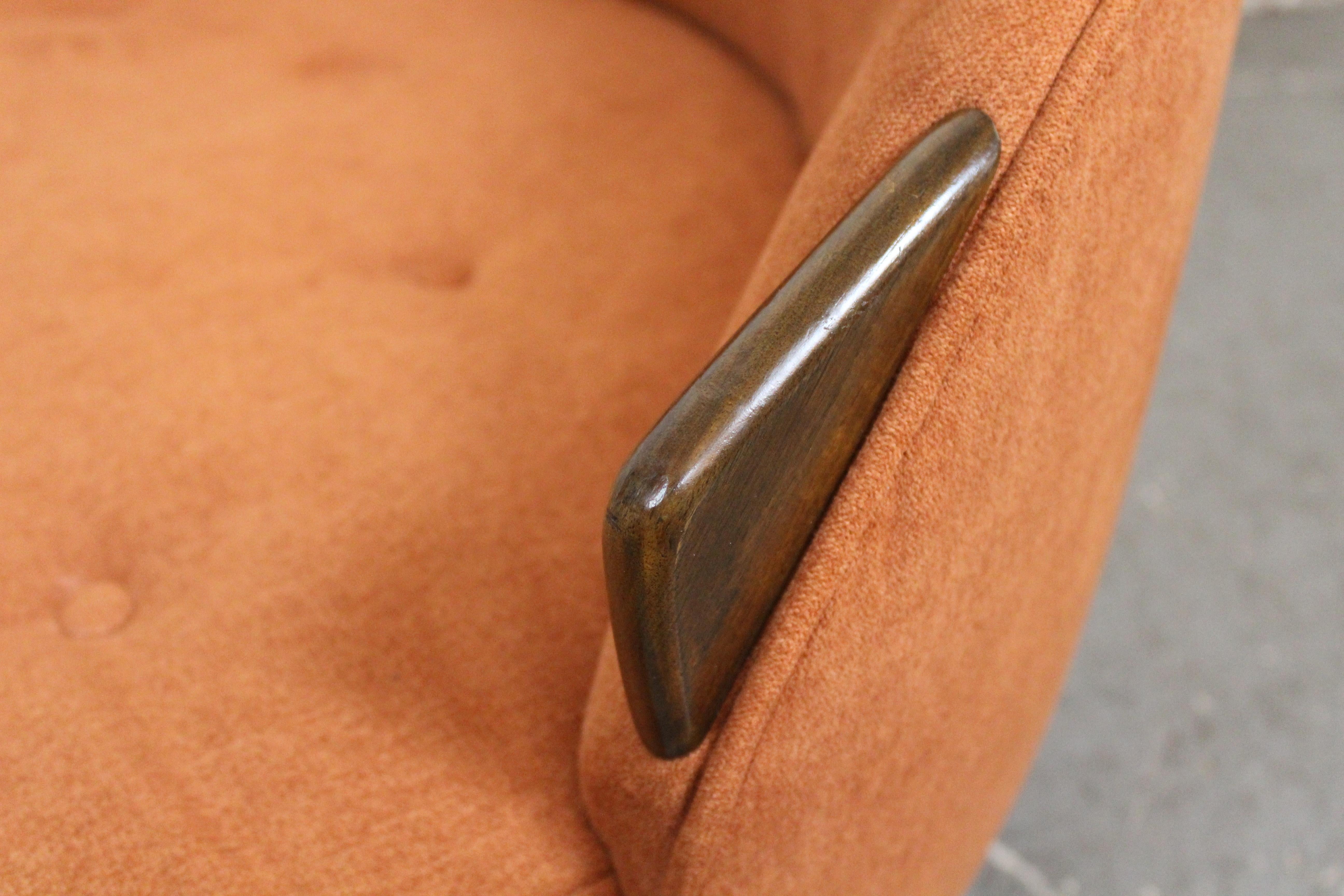 Mid-Century Havana Chair and Halfmoon Ottoman by Adrian Pearsall For Sale 2