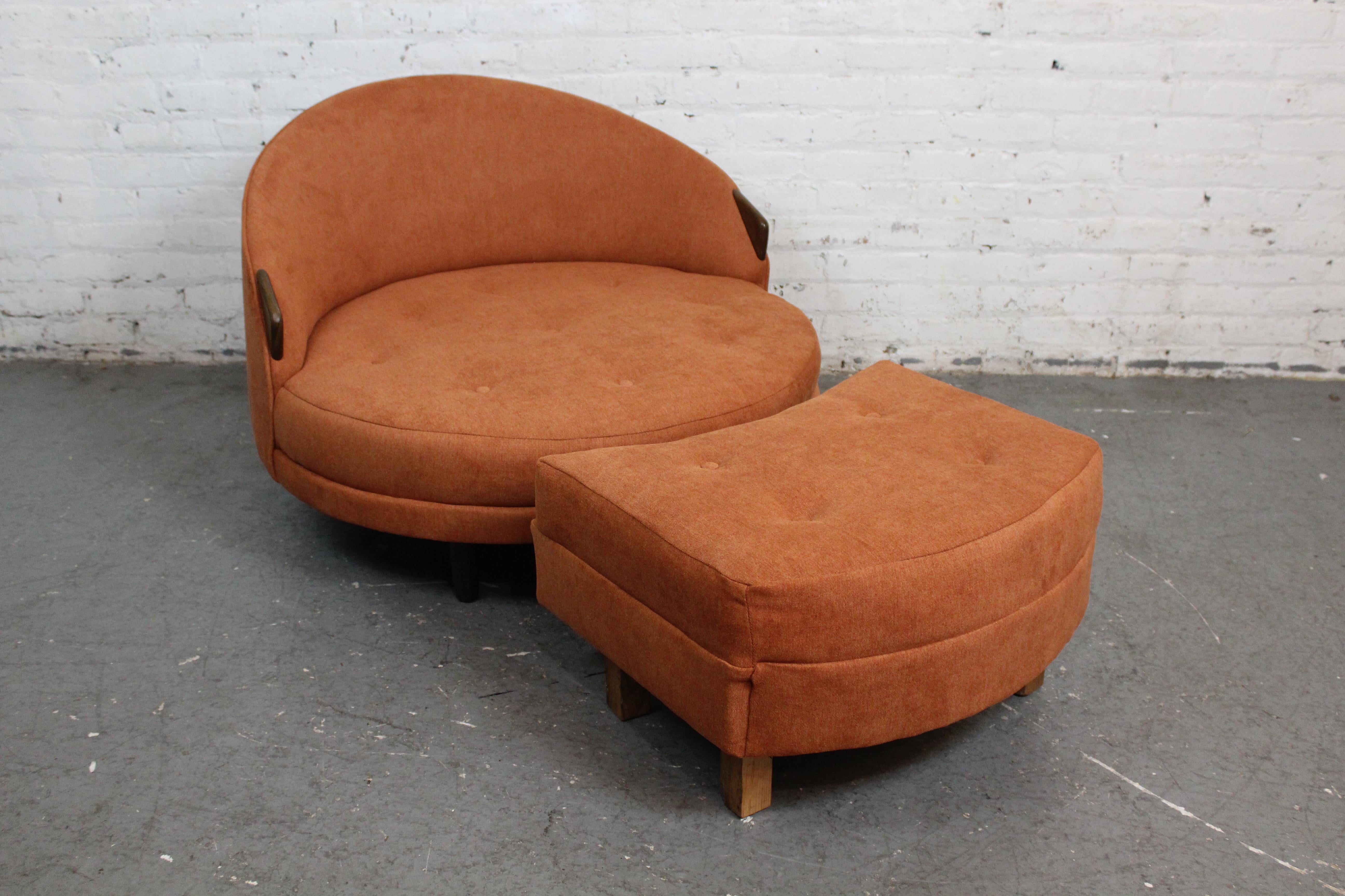 Mid-Century Havana Chair and Halfmoon Ottoman by Adrian Pearsall For Sale 10