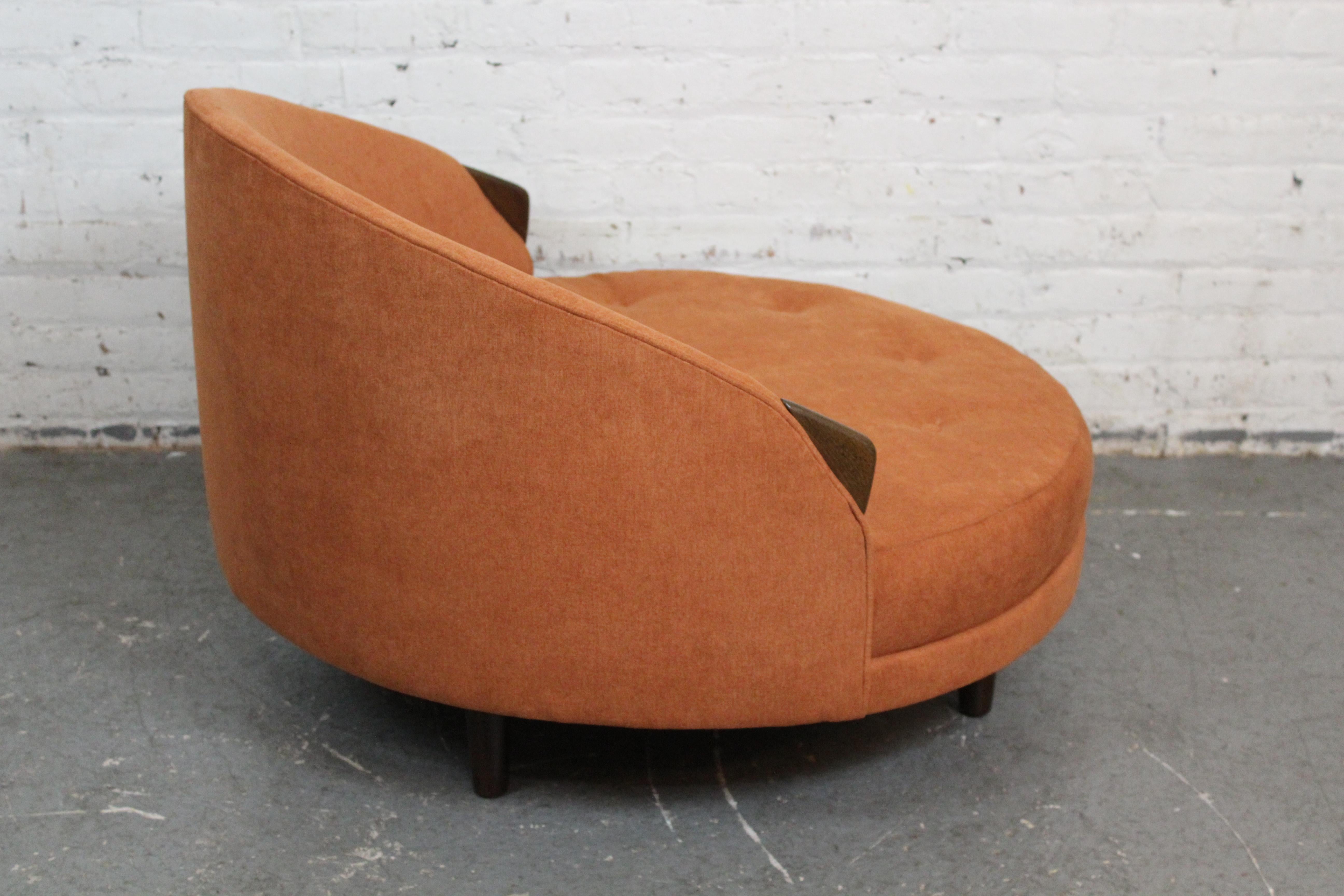 Fabric Mid-Century Havana Chair and Halfmoon Ottoman by Adrian Pearsall For Sale