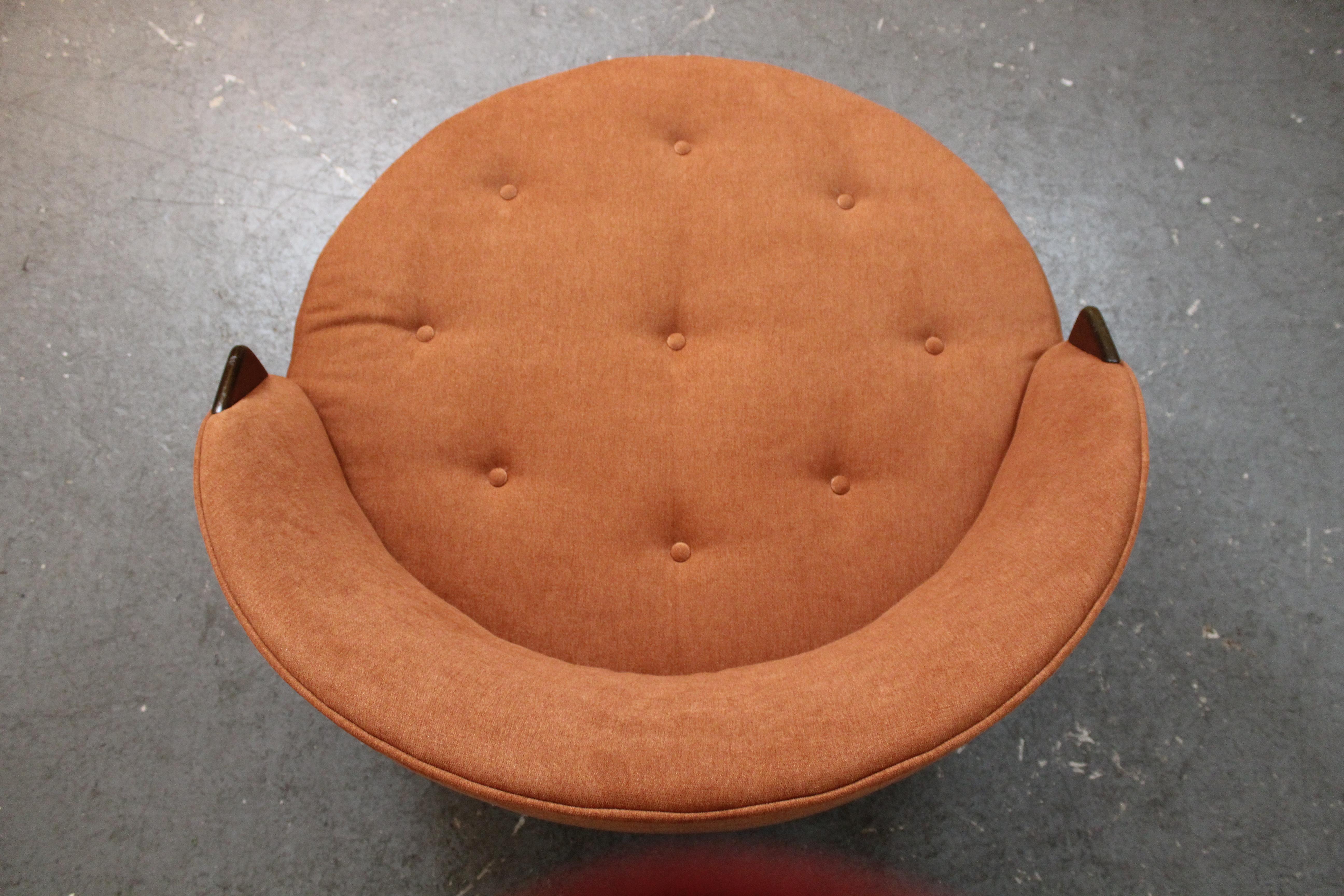 Mid-Century Havana Chair and Halfmoon Ottoman by Adrian Pearsall For Sale 1