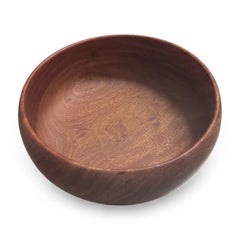 Mid-Century Hawaiian Kamani Wood Carved Bowl