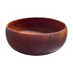 Mid-Century Hawaiian Kamani Wood Carved Bowl