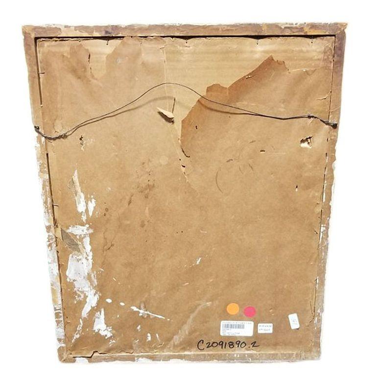 Pittura hawaiana di metà secolo con due gigli su carta firmata E. Wolf, incorniciata In condizioni ottime in vendita a Van Nuys, CA