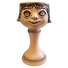 Vase à tête du milieu du siècle Bob Cut par Dümler & Breiden Beige naturel, Allemagne