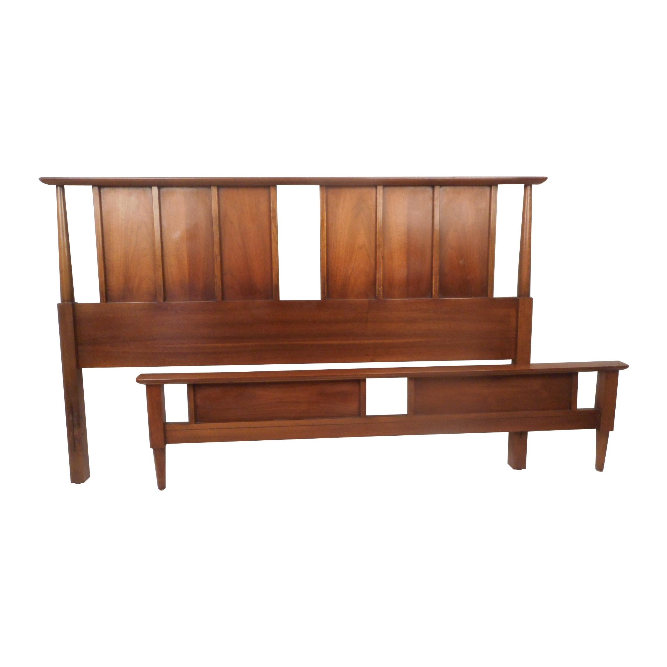 Midcentury Headboard and Footboard